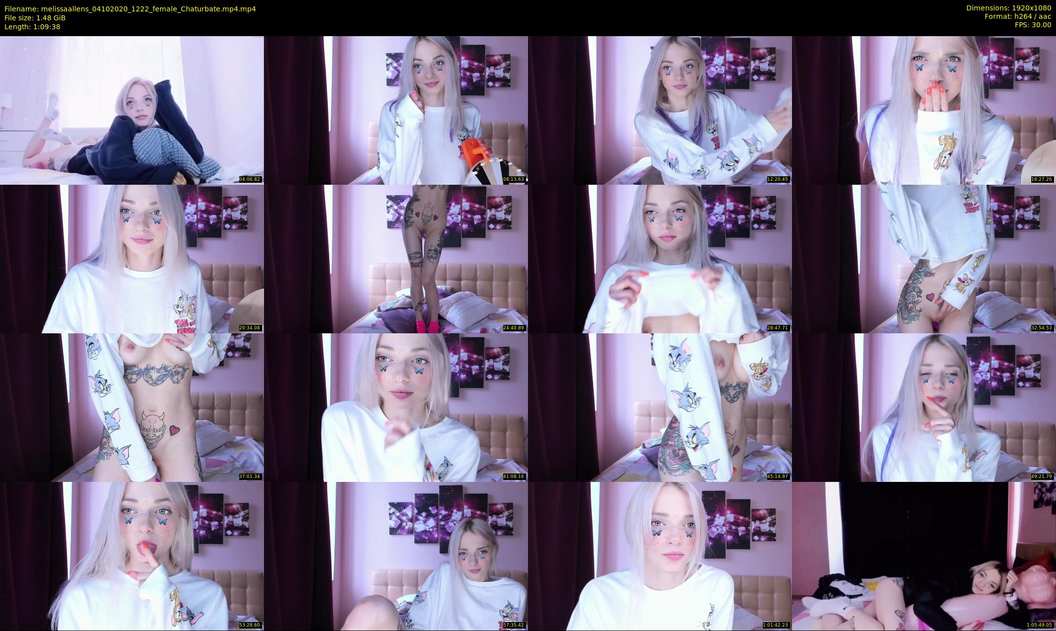 melissaallens — 70 minute Chaturbate female cam show recording, 1080p, Oct 4, 2020
