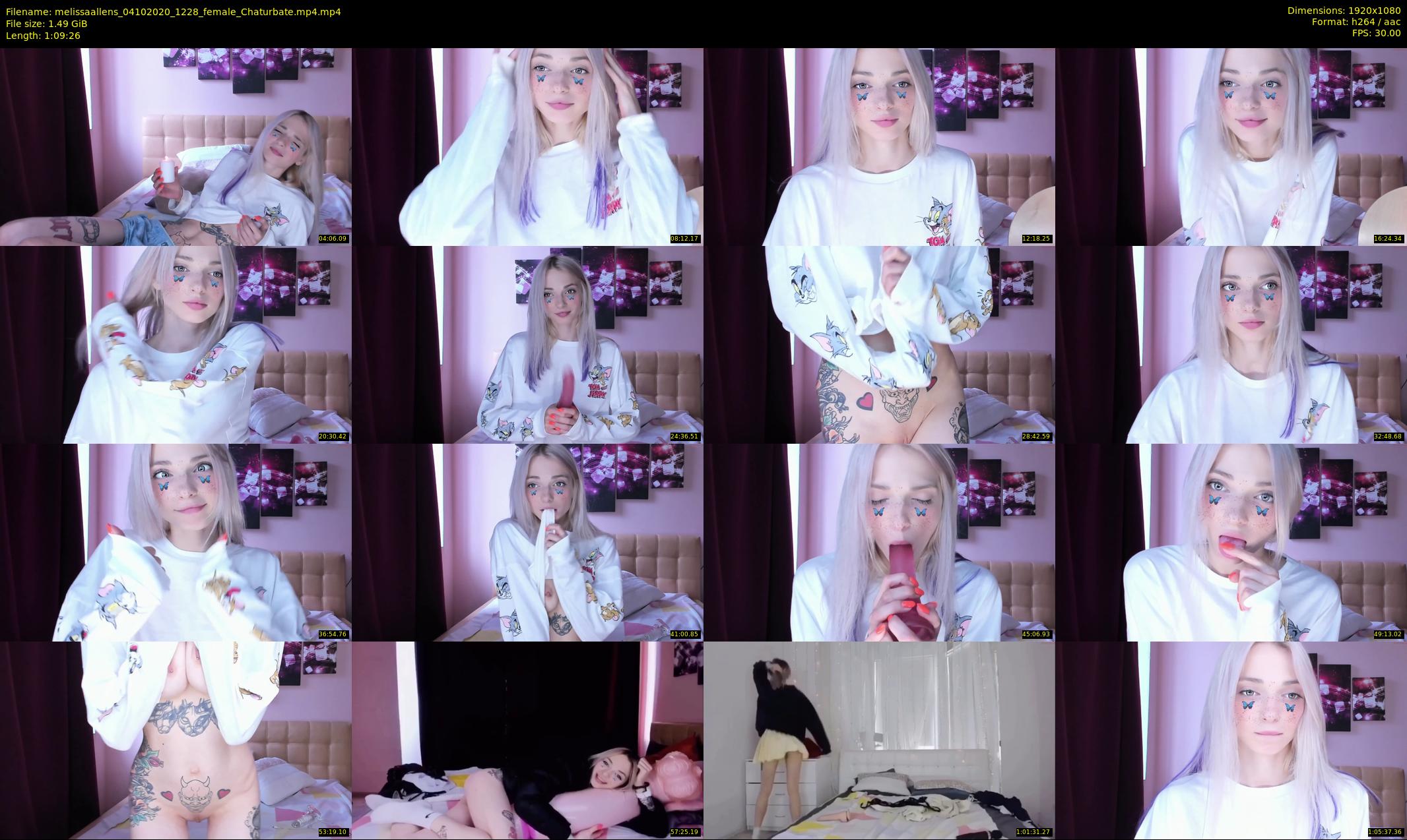 melissaallens — 70 minute Chaturbate female cam show recording, 1080p, Oct 4, 2020