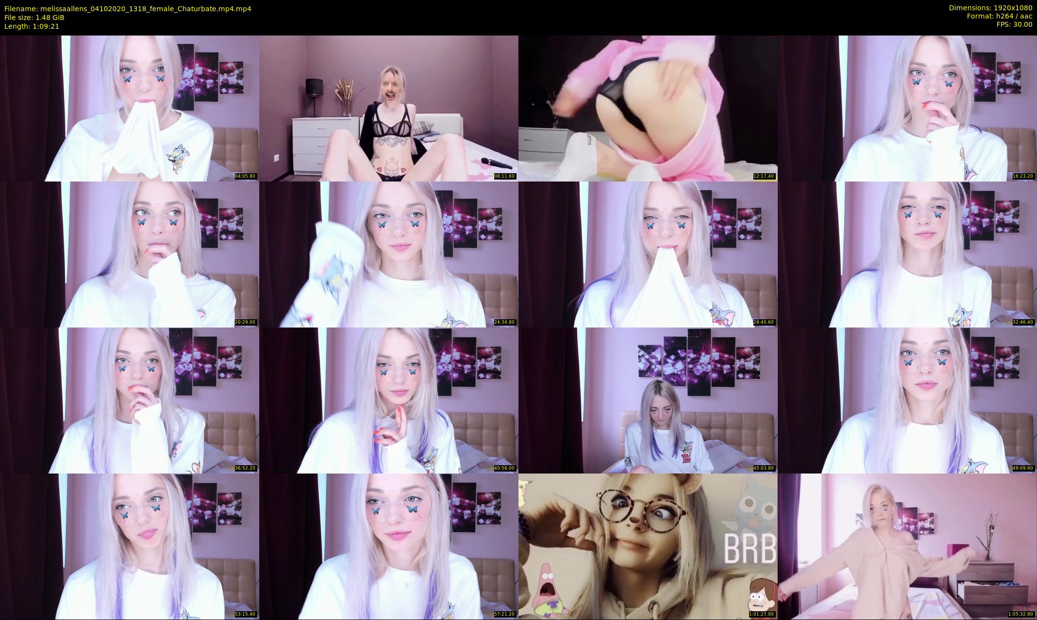 melissaallens — 70 minute Chaturbate female cam show recording, 1080p, Oct 4, 2020