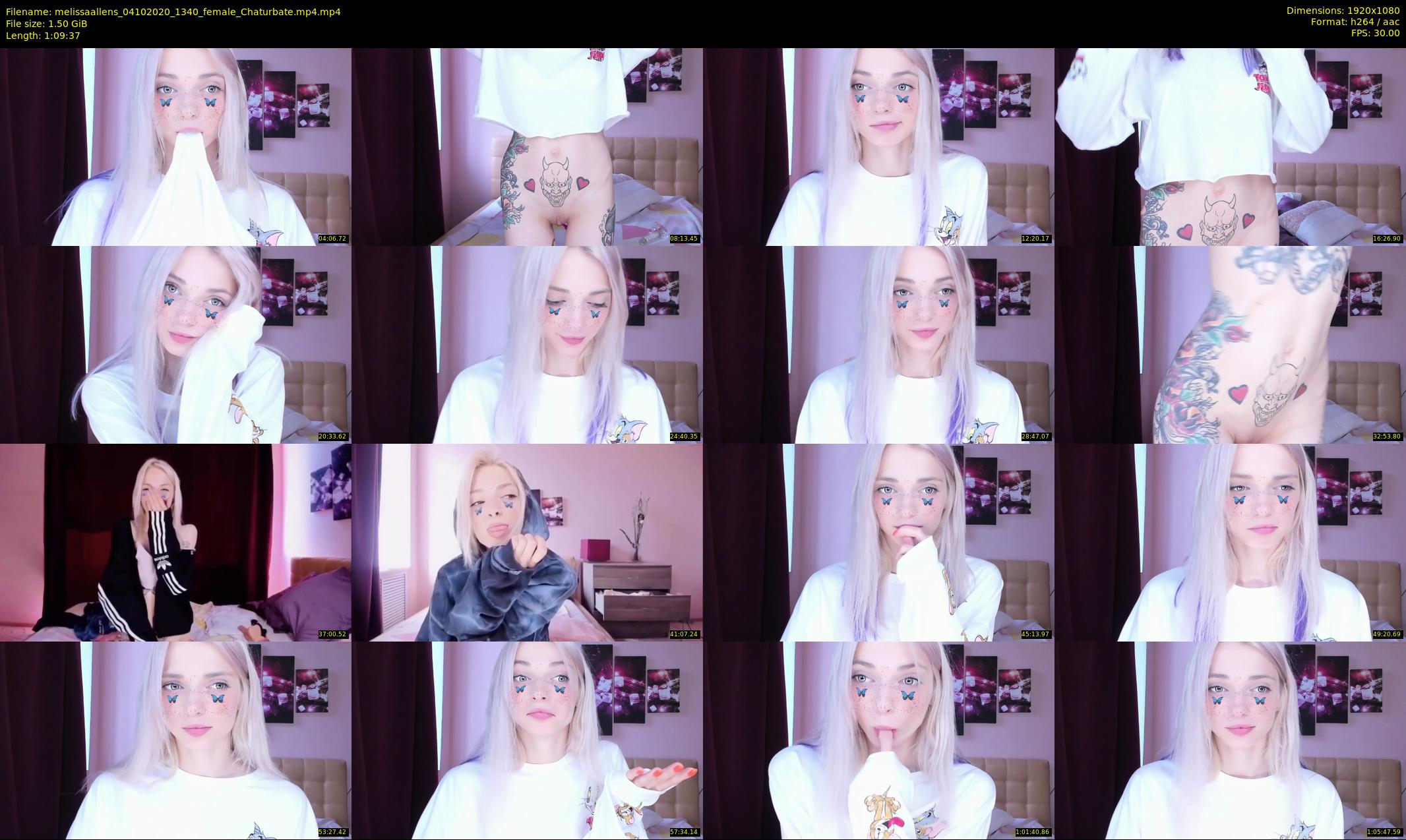 melissaallens — 70 minute Chaturbate female cam show recording, 1080p, Oct 4, 2020