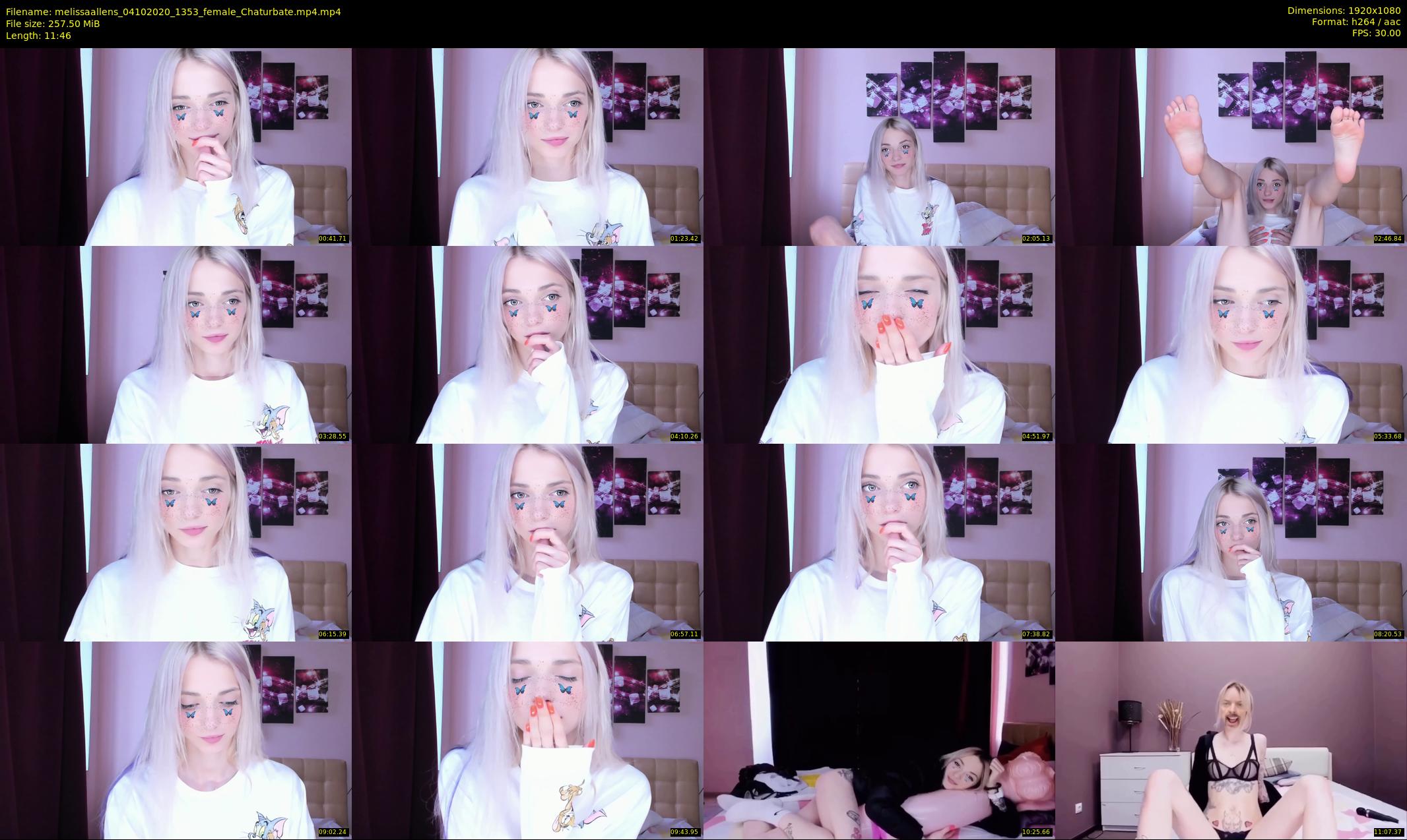melissaallens — 12 minute Chaturbate female cam show recording, 1080p, Oct 4, 2020