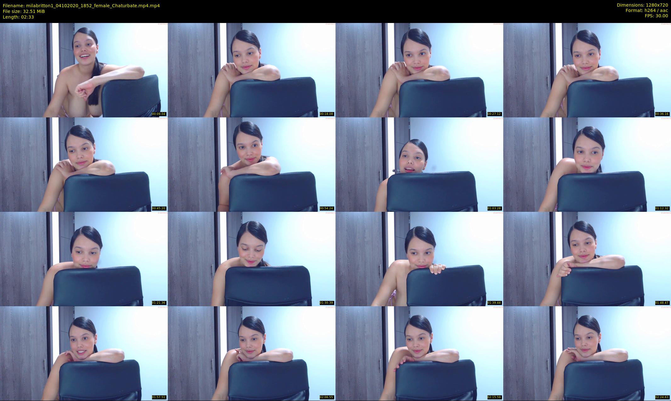 milabritton1 — 3 minute Chaturbate female cam show recording, 720p, Oct 4, 2020