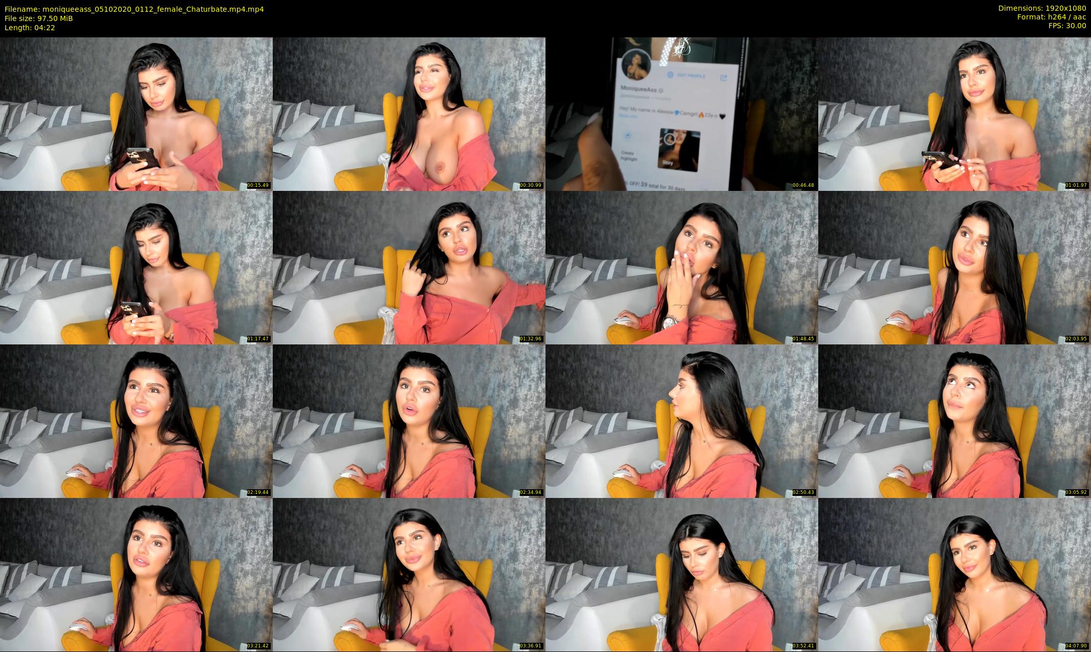 moniqueeass — 5 minute Chaturbate female cam show recording, 1080p, Oct 5, 2020
