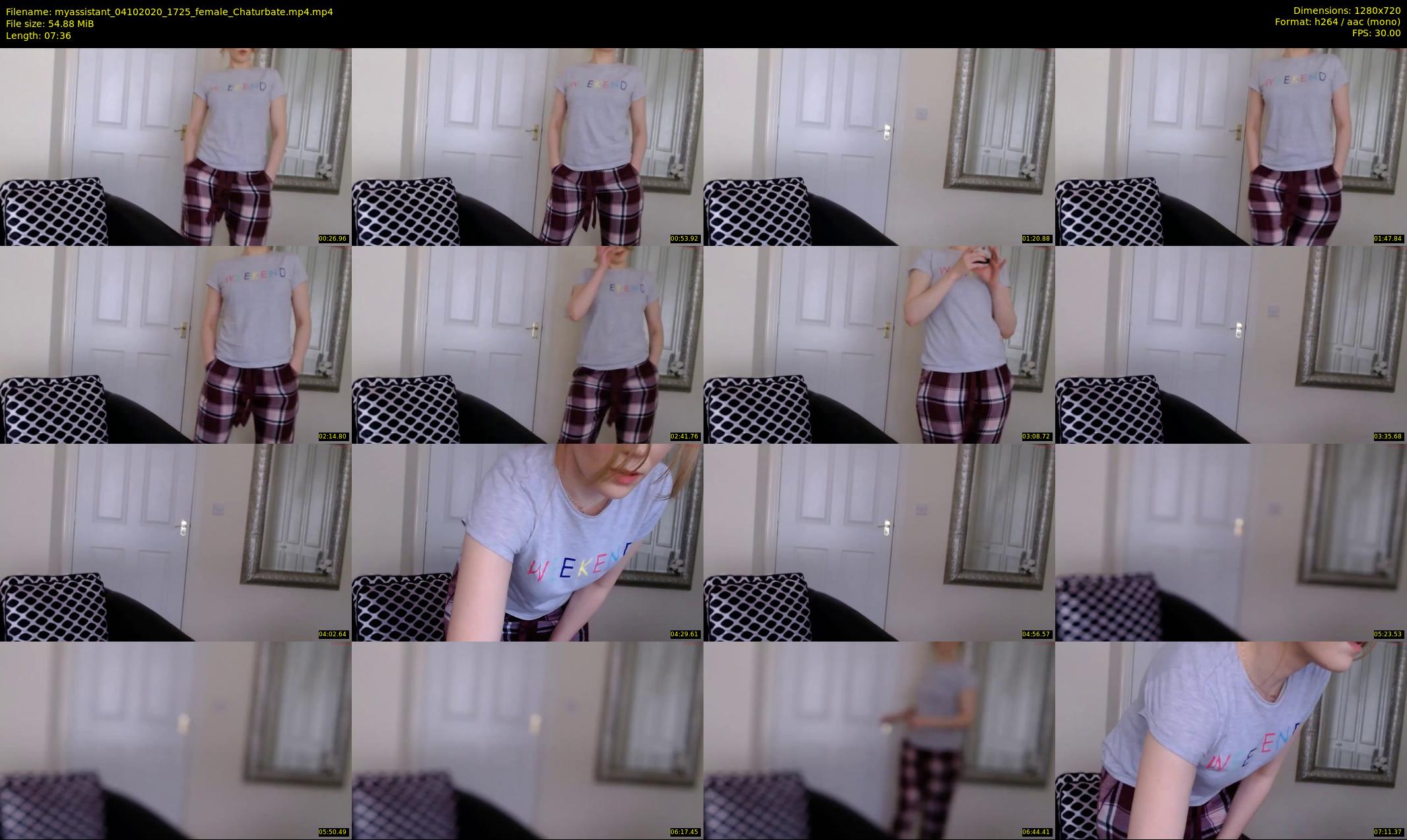 myassistant — 8 minute Chaturbate female cam show recording, 720p, Oct 4, 2020