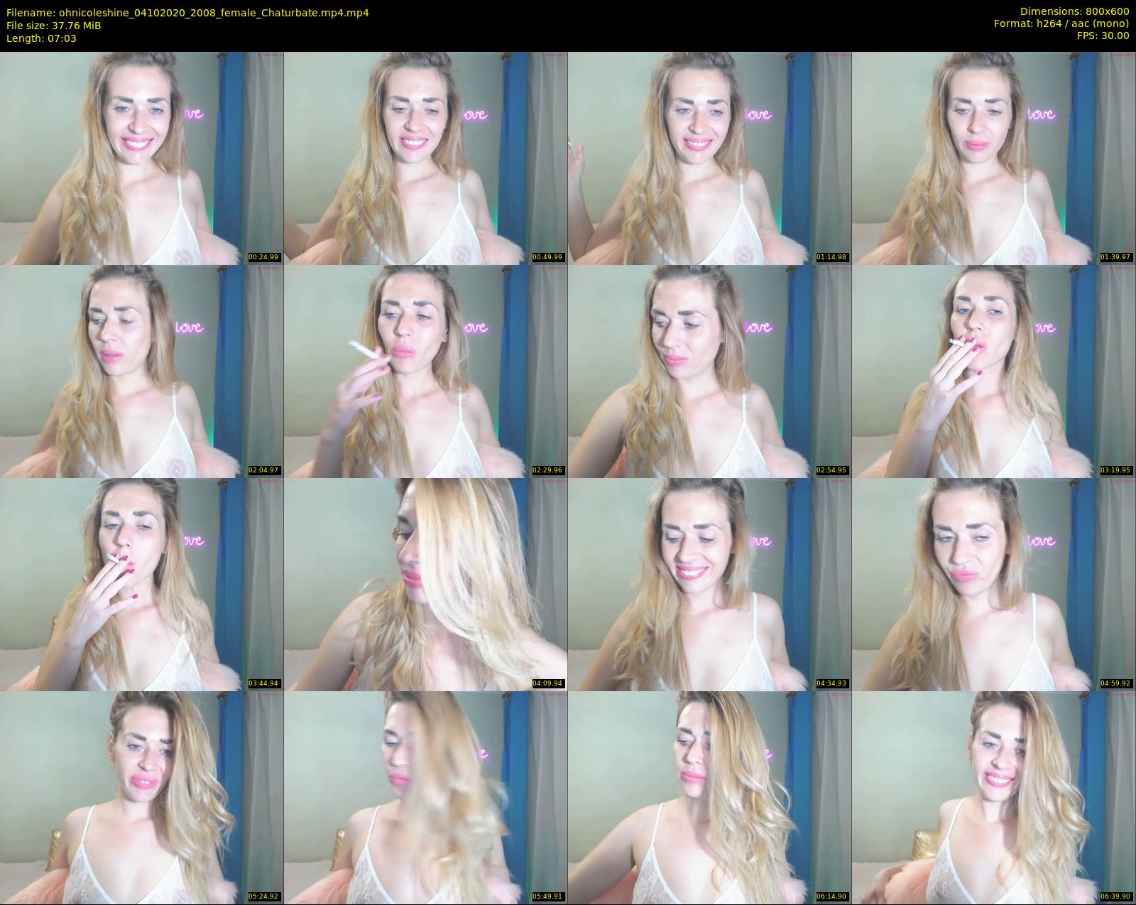 ohnicoleshine — 8 minute Chaturbate female cam show recording, 480p, Oct 4, 2020