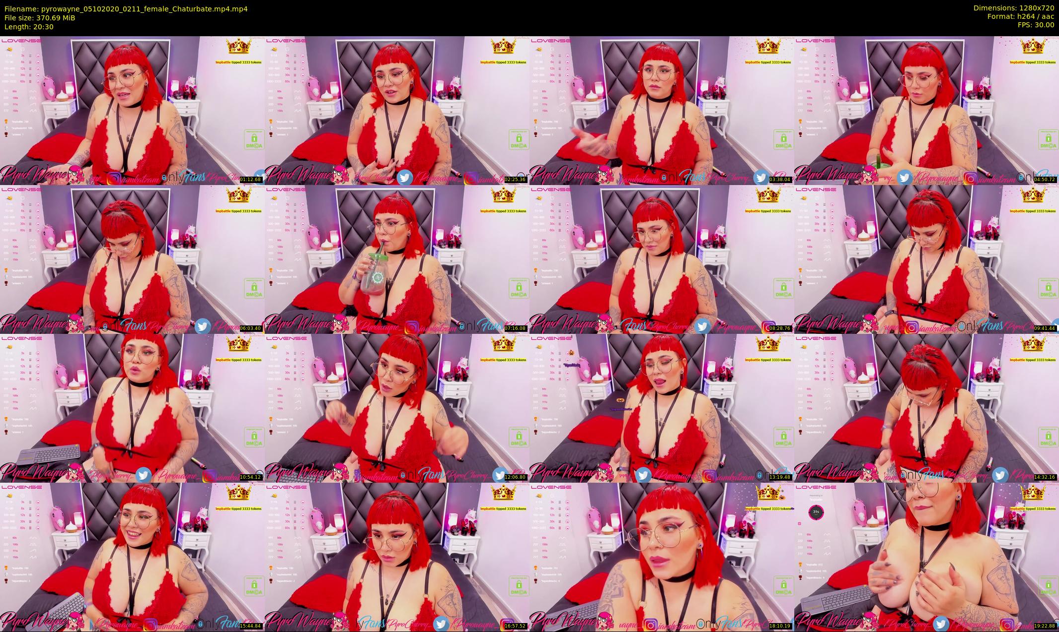 pyrowayne — 21 minute Chaturbate female cam show recording, 720p, Oct 5, 2020