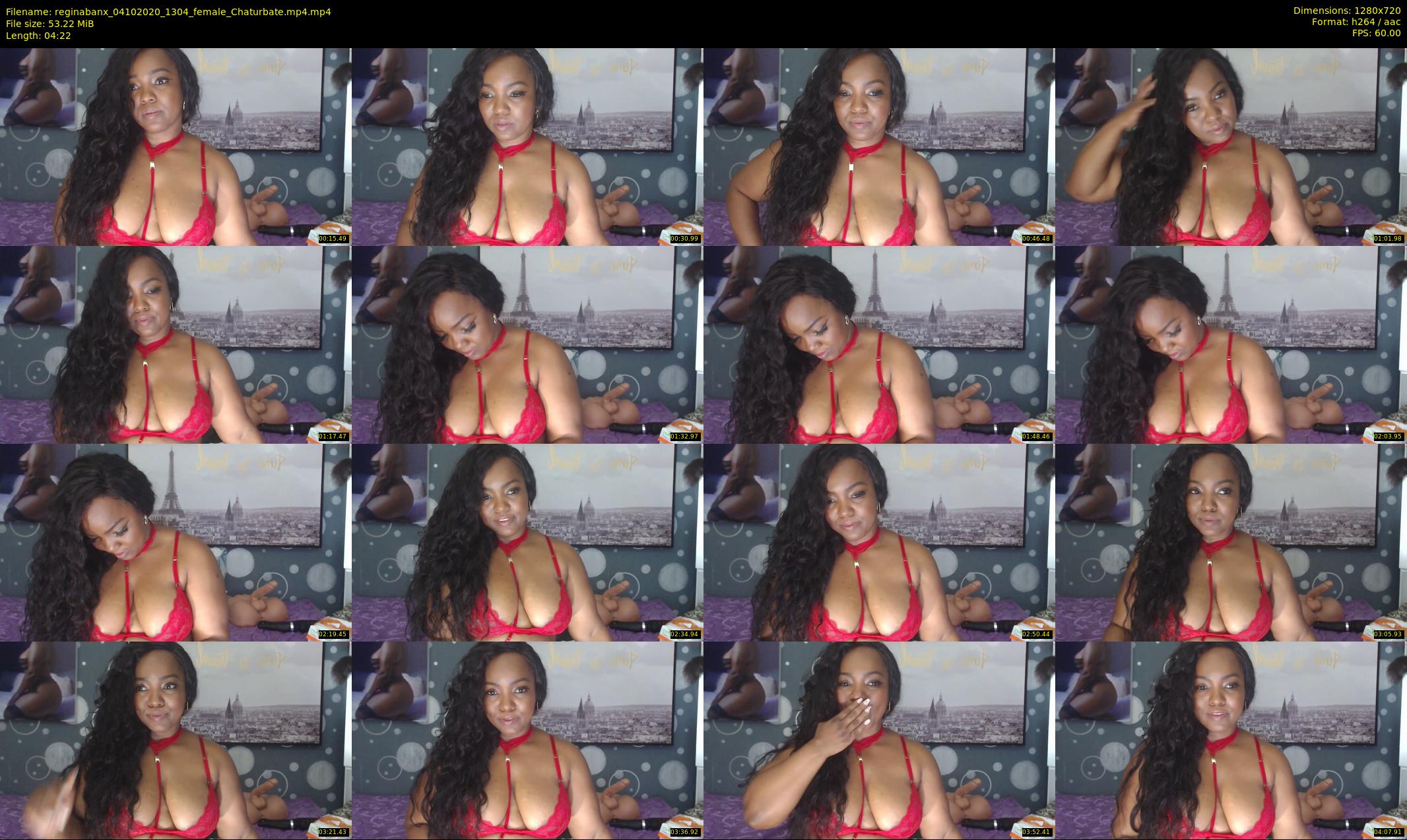 reginabanx — 5 minute Chaturbate female cam show recording, 720p, Oct 4, 2020