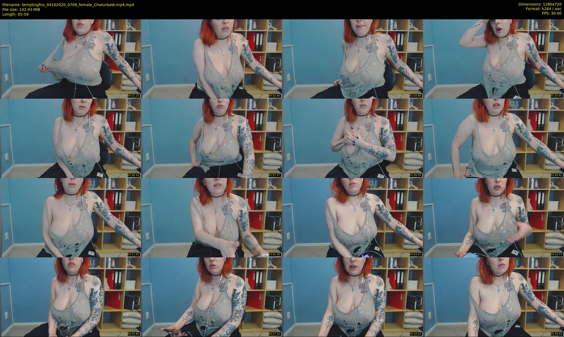 temptingfox — 6 minute Chaturbate female cam show recording, 720p, Oct 4, 2020