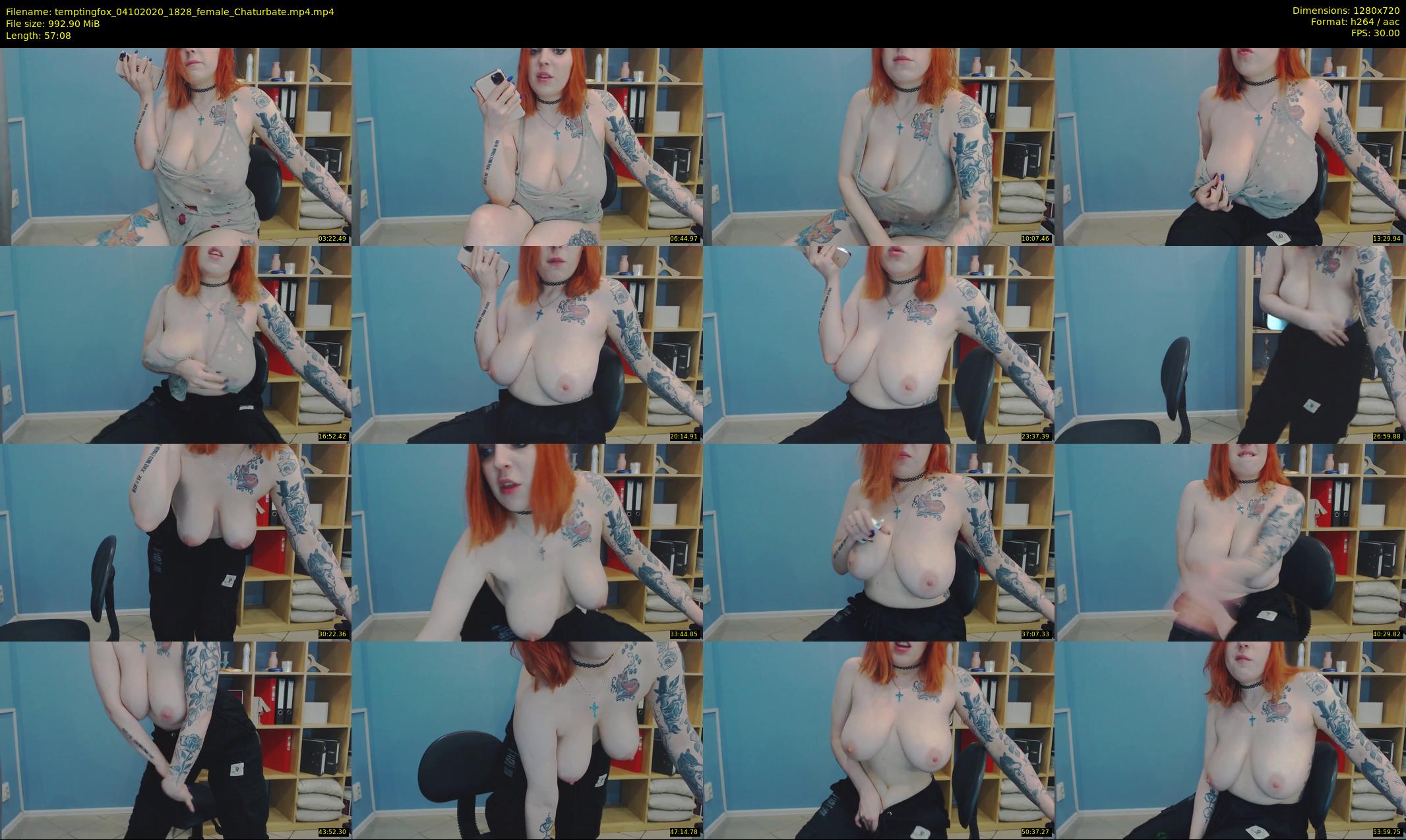 temptingfox — 58 minute Chaturbate female cam show recording, 720p, Oct 4, 2020