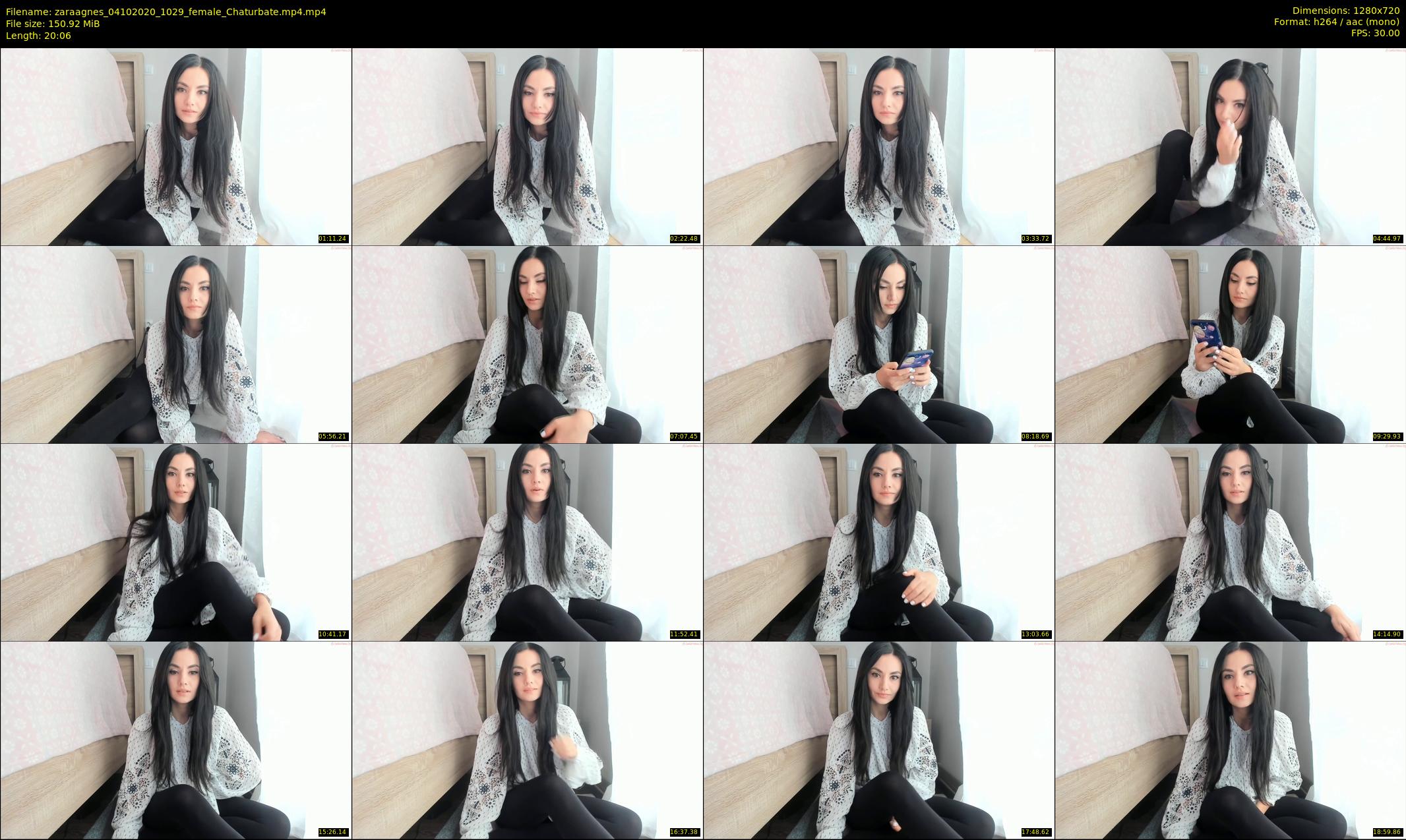 zaraagnes — 21 minute Chaturbate female cam show recording, 720p, Oct 4, 2020