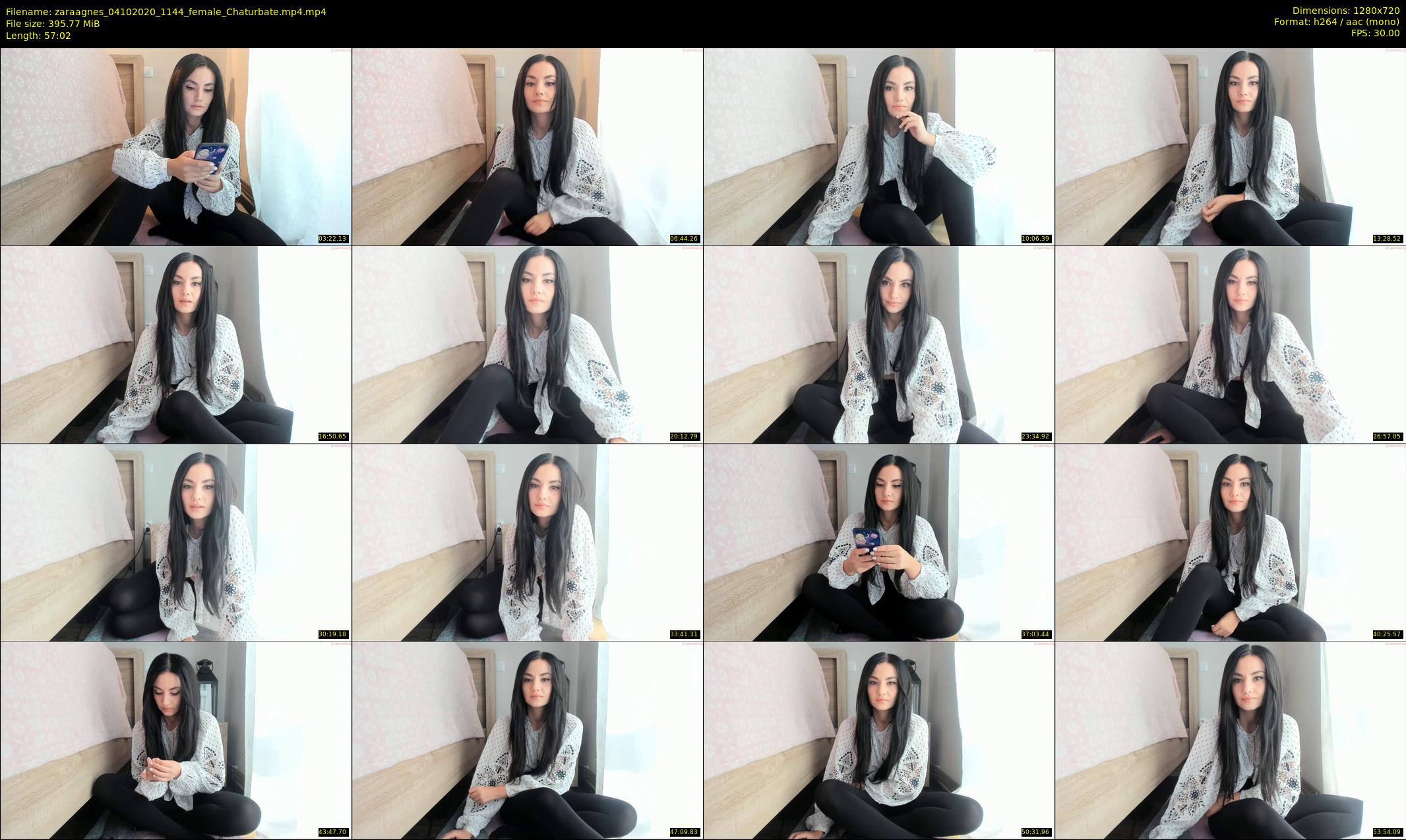 zaraagnes — 58 minute Chaturbate female cam show recording, 720p, Oct 4, 2020