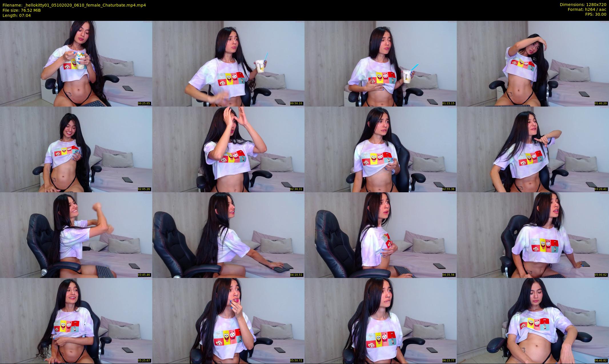 _hellokitty01 — 8 minute Chaturbate female cam show recording, 720p, Oct 5, 2020