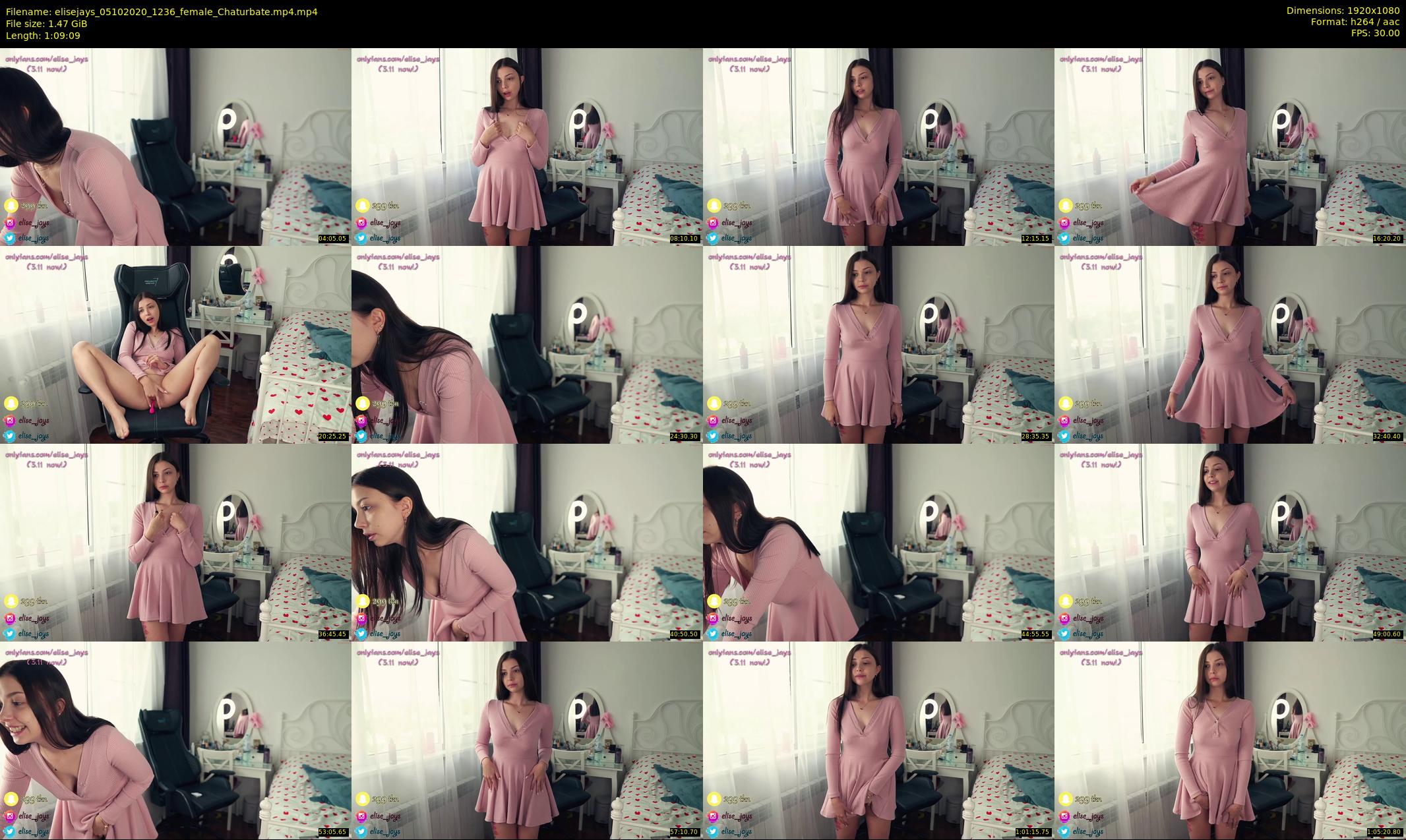 elisejays — 70 minute Chaturbate female cam show recording, 1080p, Oct 5, 2020