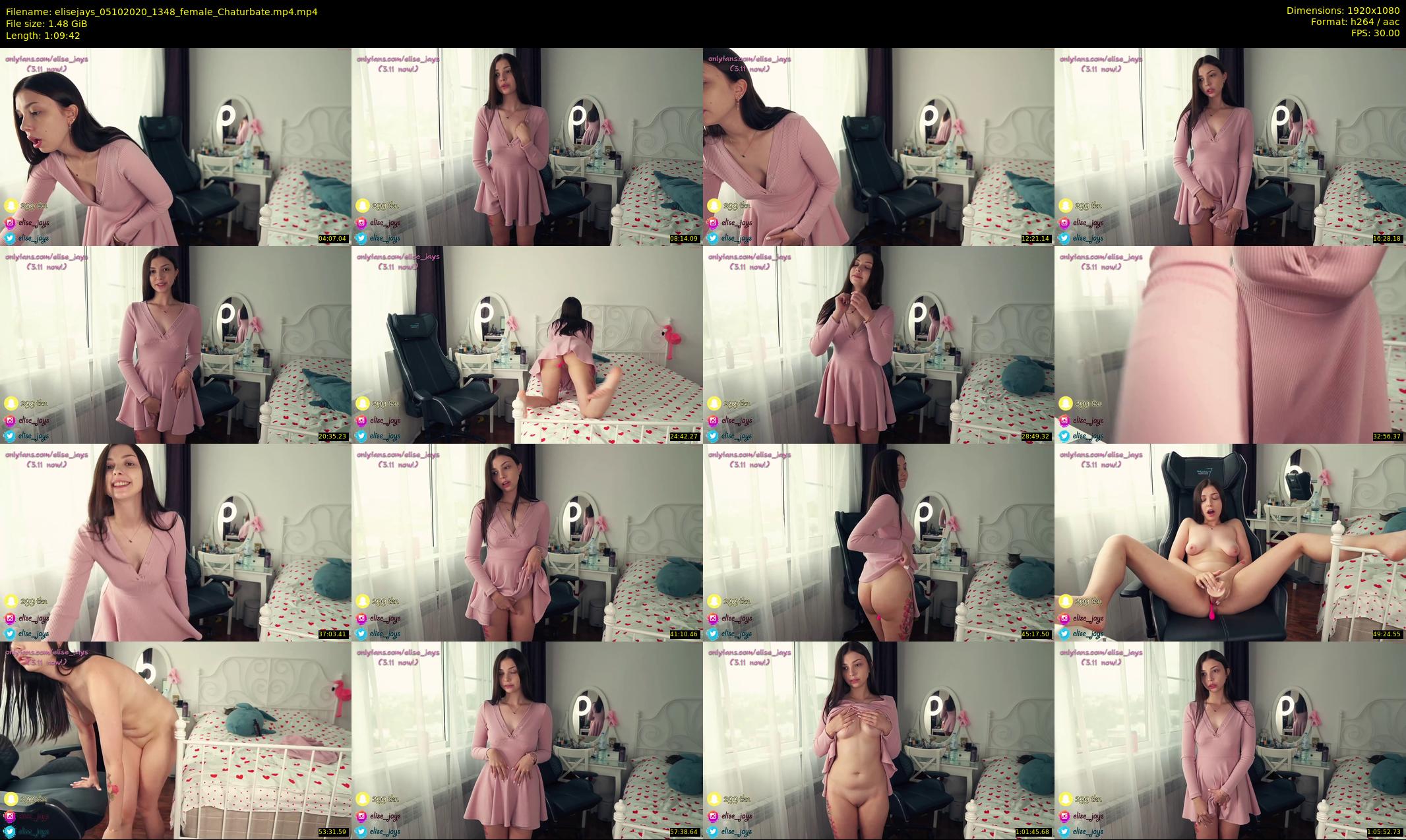elisejays — 70 minute Chaturbate female cam show recording, 1080p, Oct 5, 2020