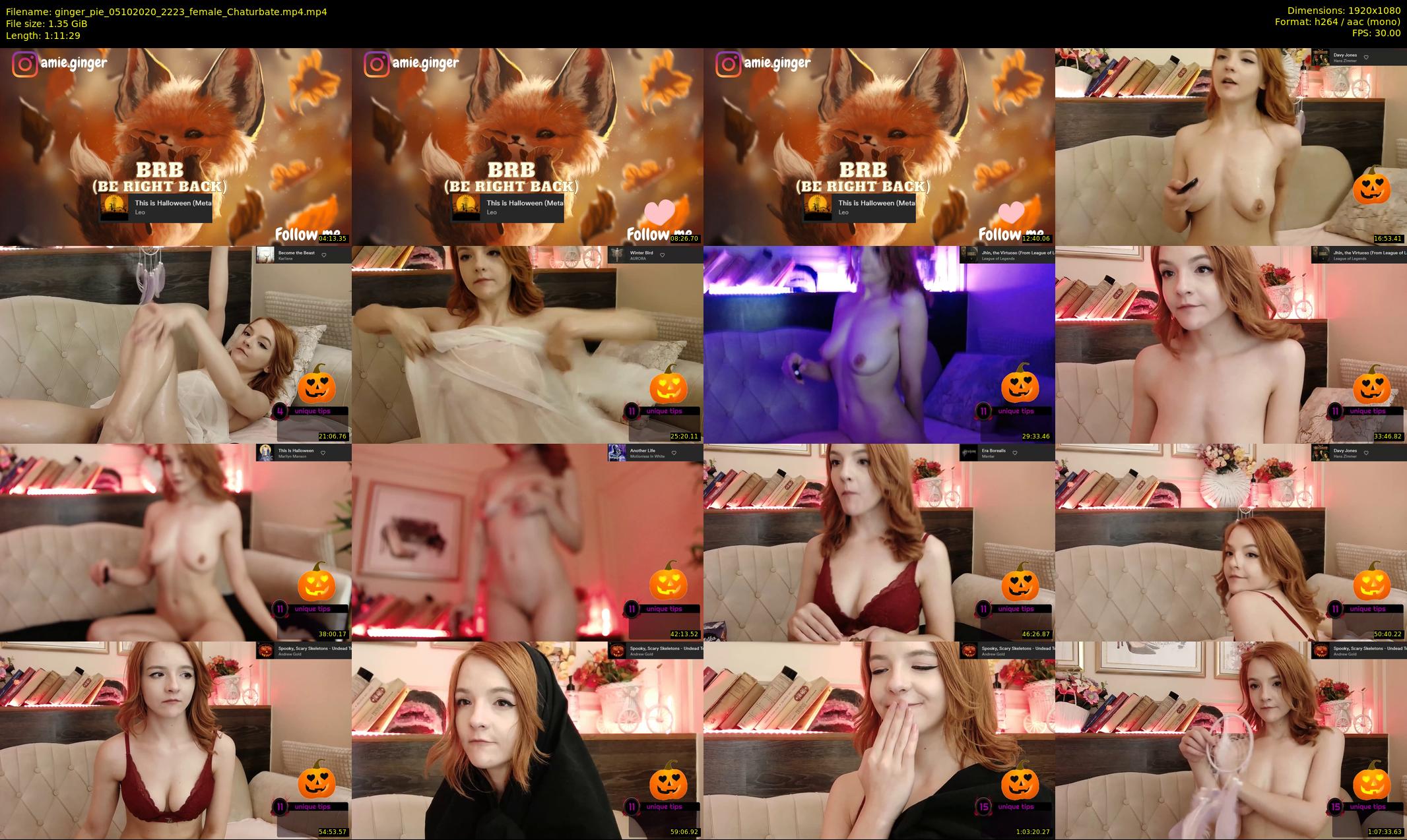 ginger_pie — 72 minute Chaturbate female cam show recording, 1080p, Oct 5, 2020