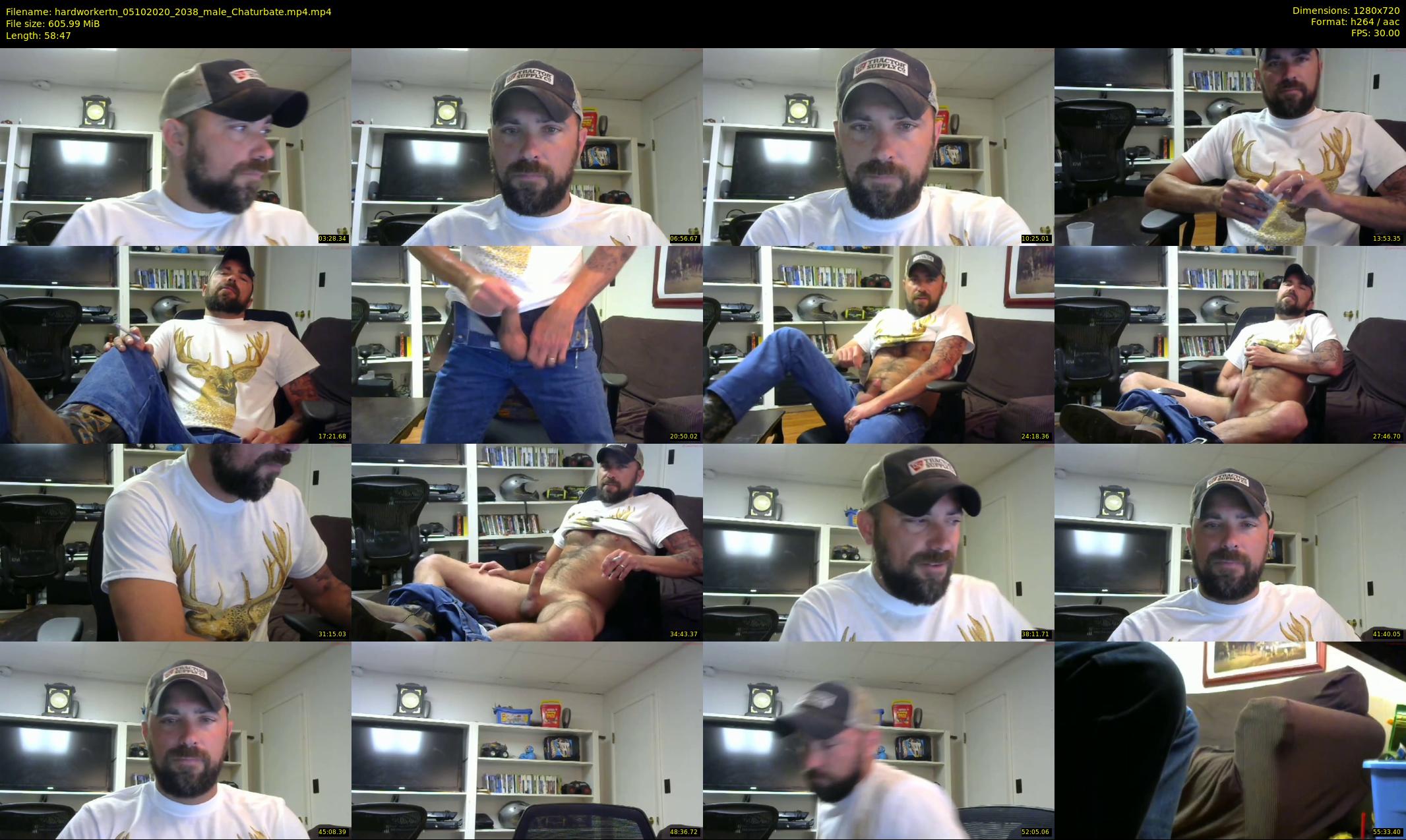 hardworkertn — 59 minute Chaturbate male cam show recording, 720p, Oct 5, 2020