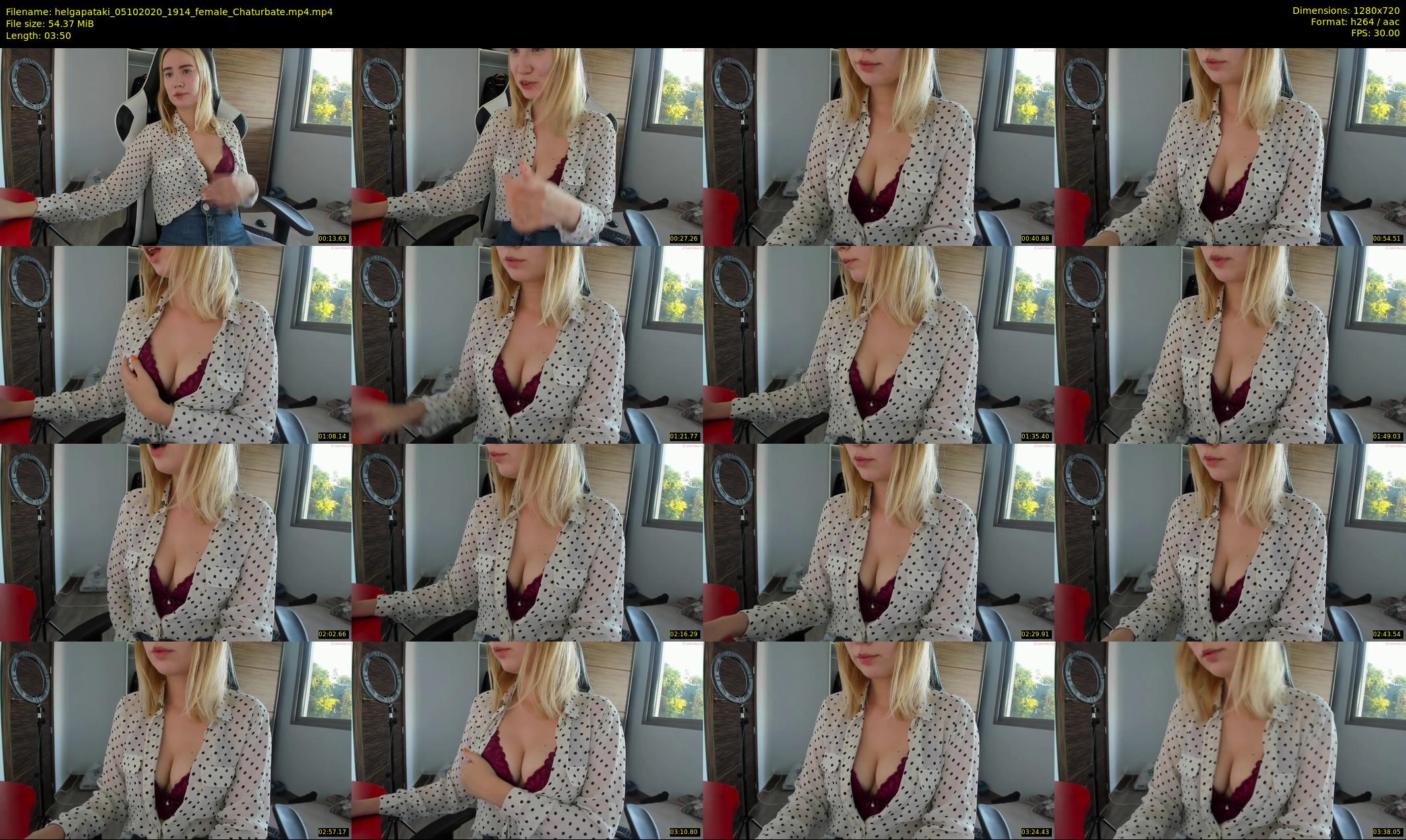 helgapataki — 4 minute Chaturbate female cam show recording, 720p, Oct 5, 2020