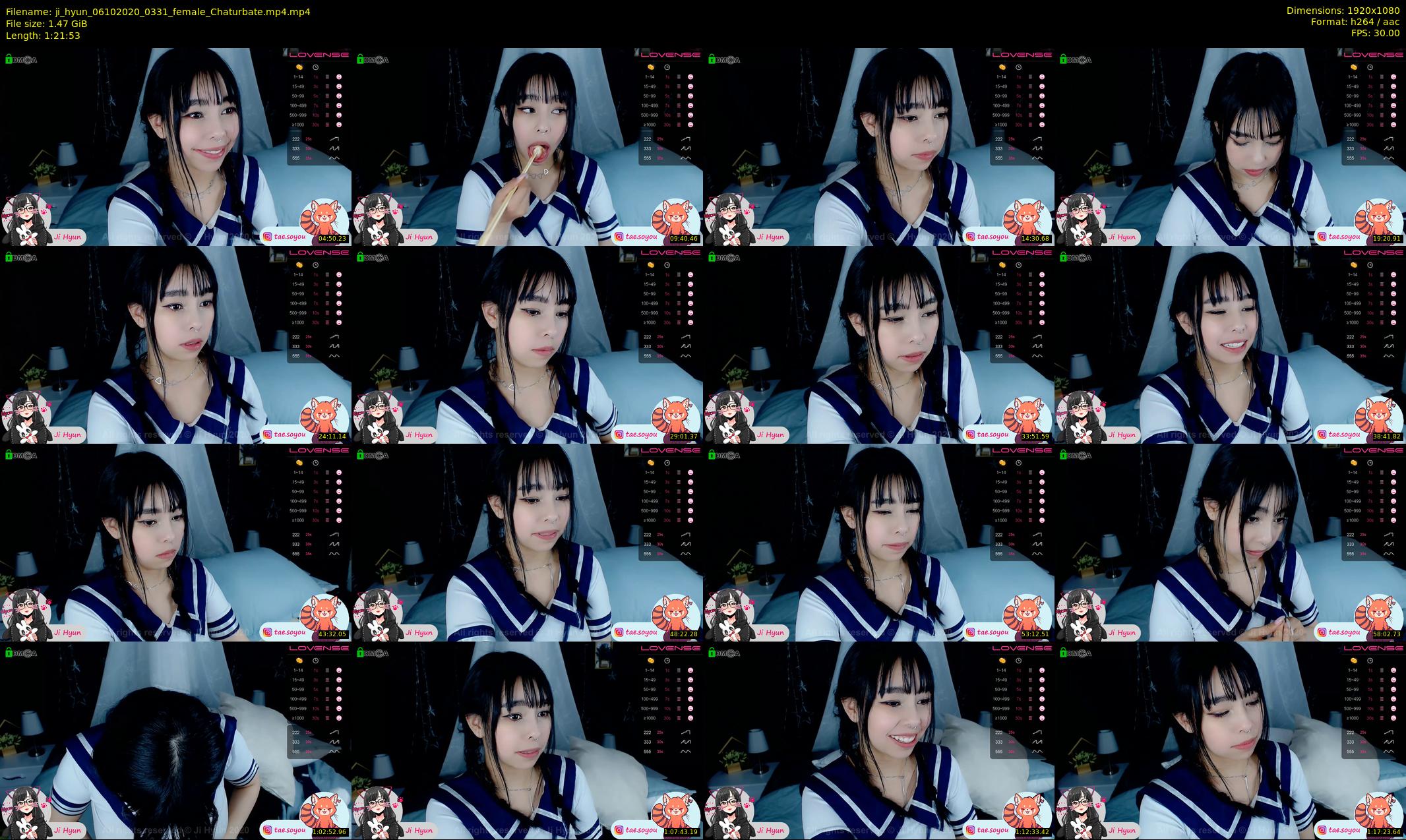 ji_hyun — 82 minute Chaturbate female cam show recording, 1080p, Oct 6, 2020