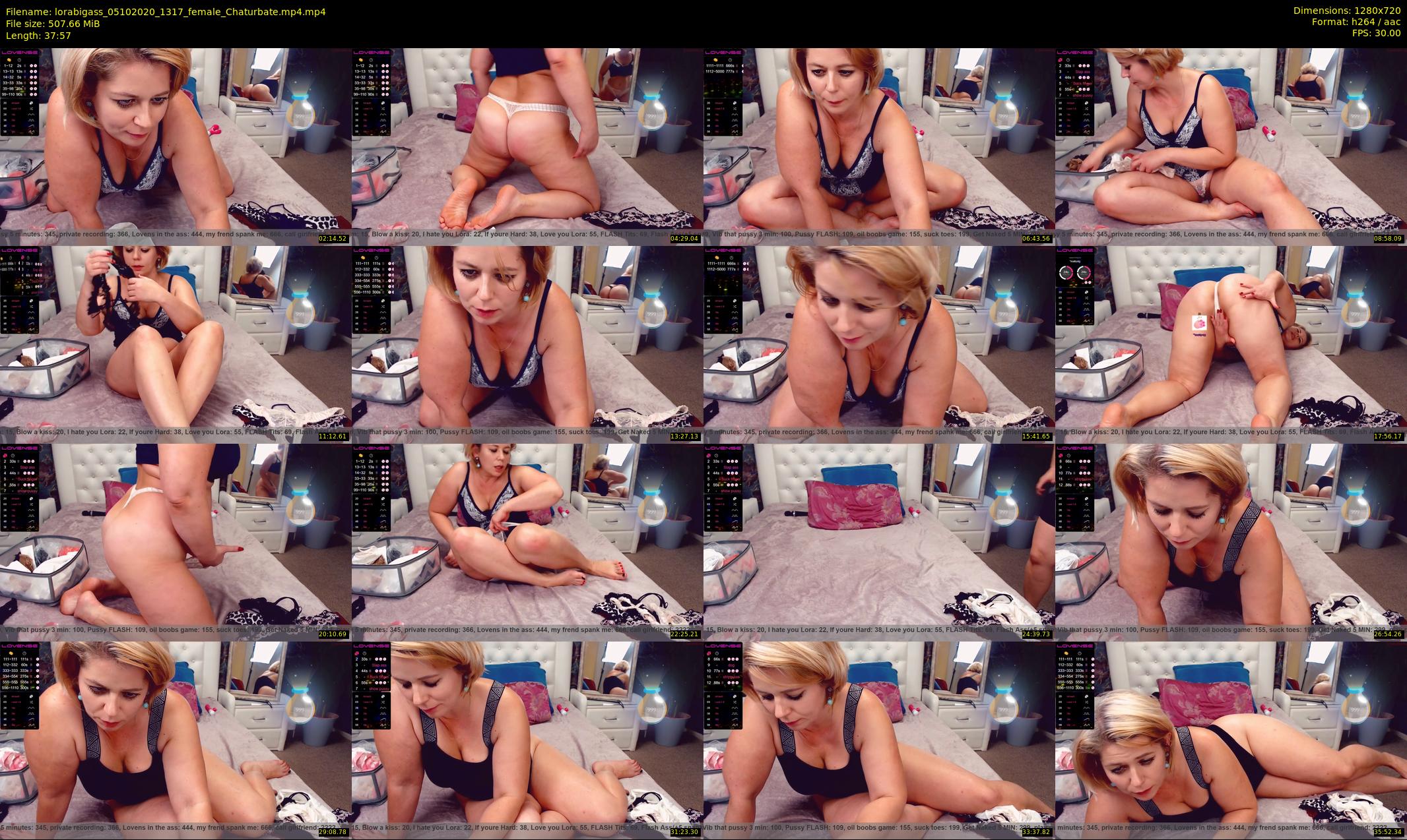 lorabigass — 38 minute Chaturbate female cam show recording, 720p, Oct 5, 2020