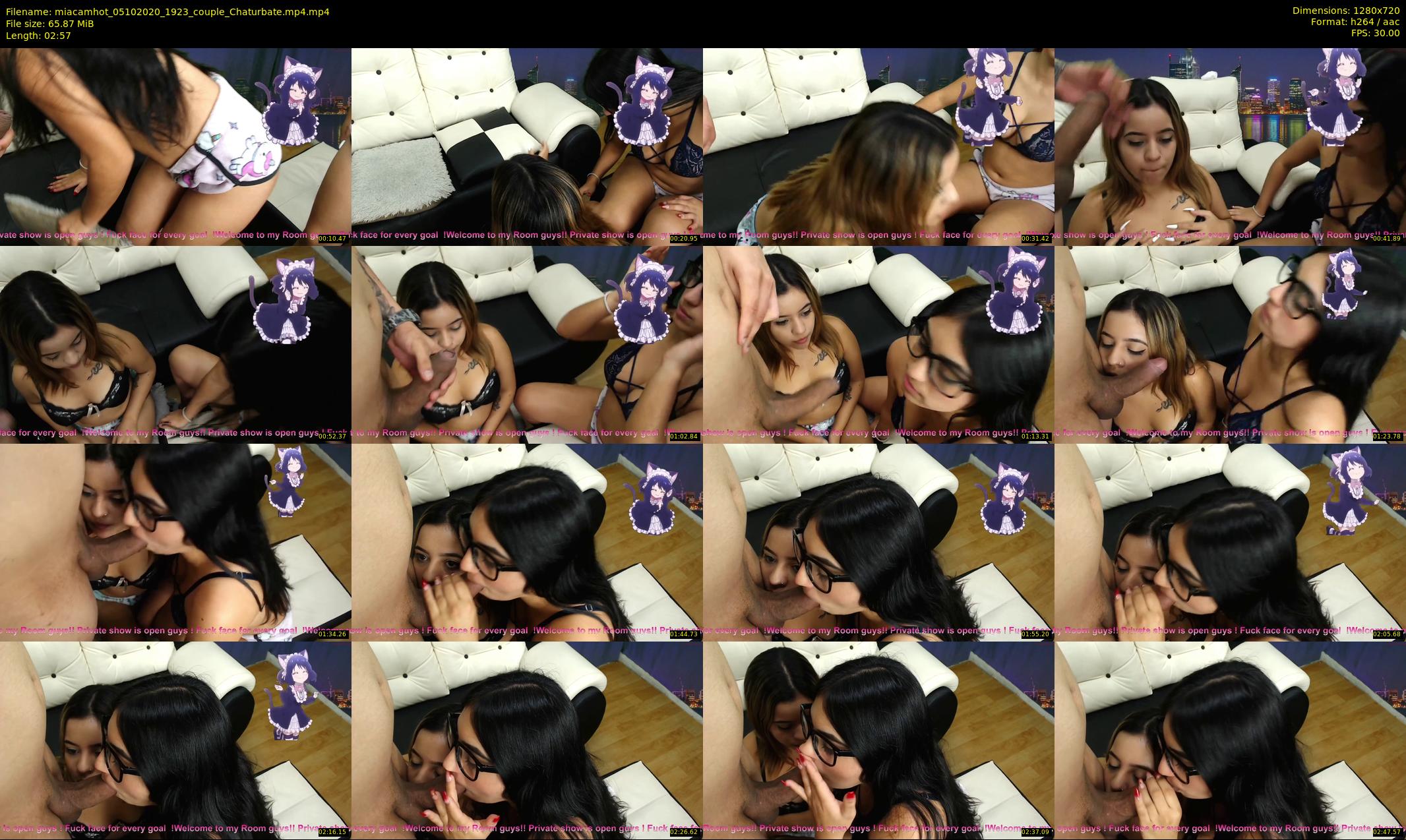 miacamhot — 3 minute Chaturbate couple cam show recording, 720p, Oct 5, 2020