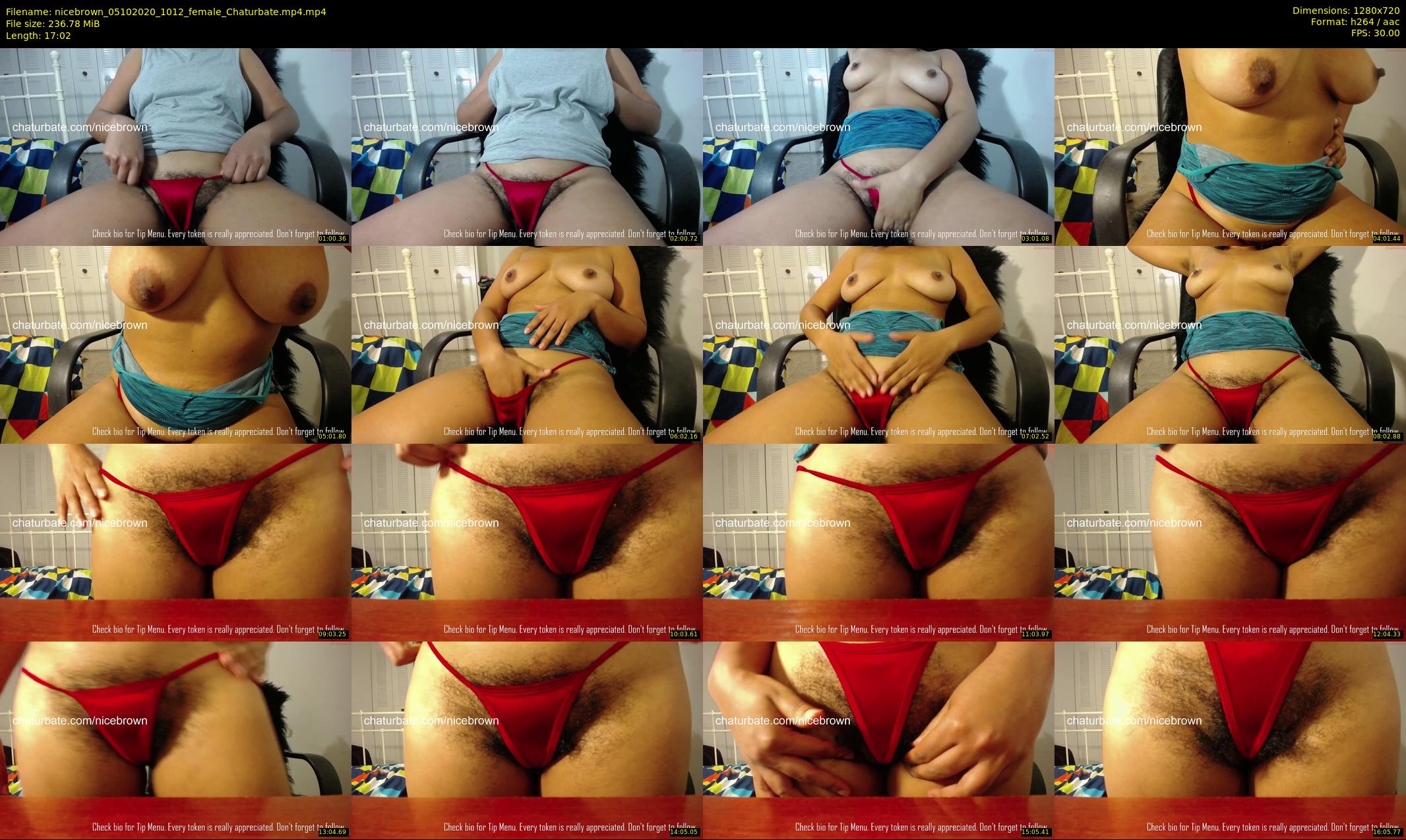 nicebrown — 18 minute Chaturbate female cam show recording, 720p, Oct 5, 2020