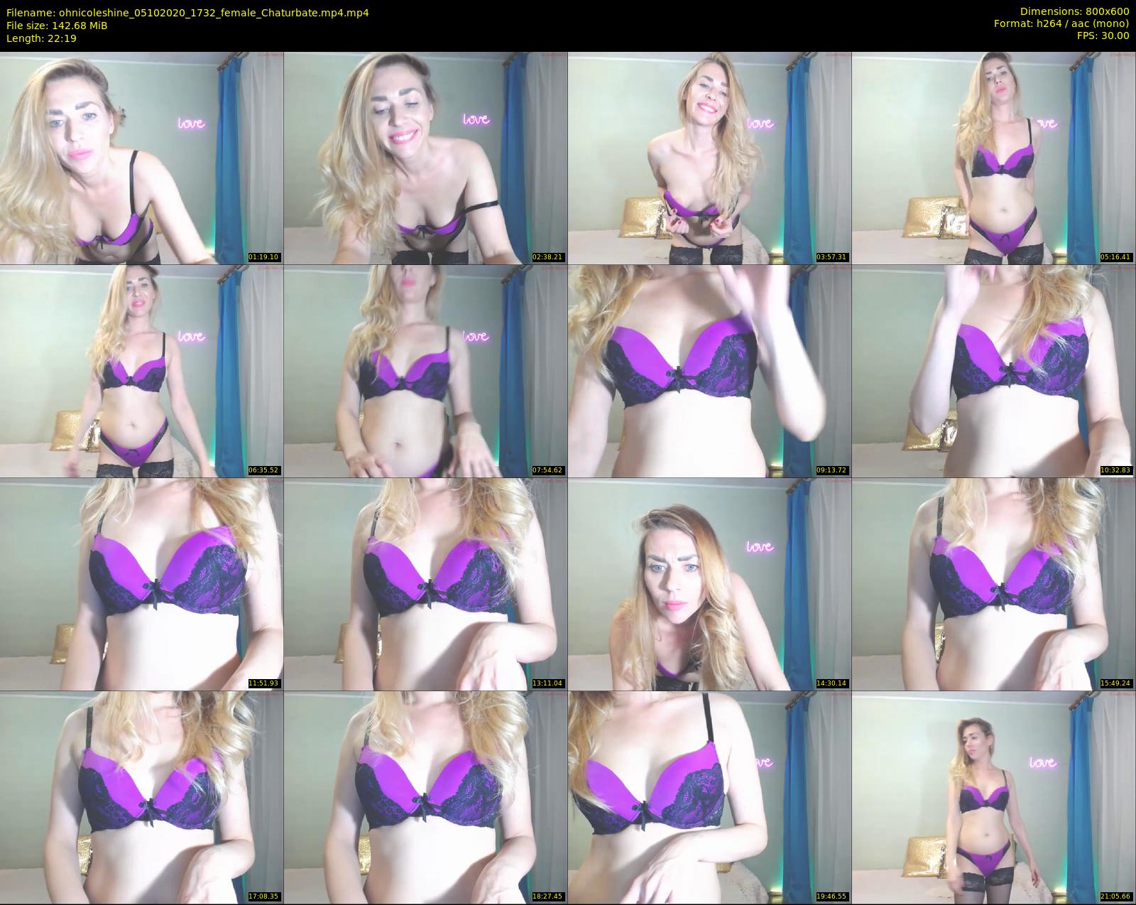 ohnicoleshine — 23 minute Chaturbate female cam show recording, 480p, Oct 5, 2020