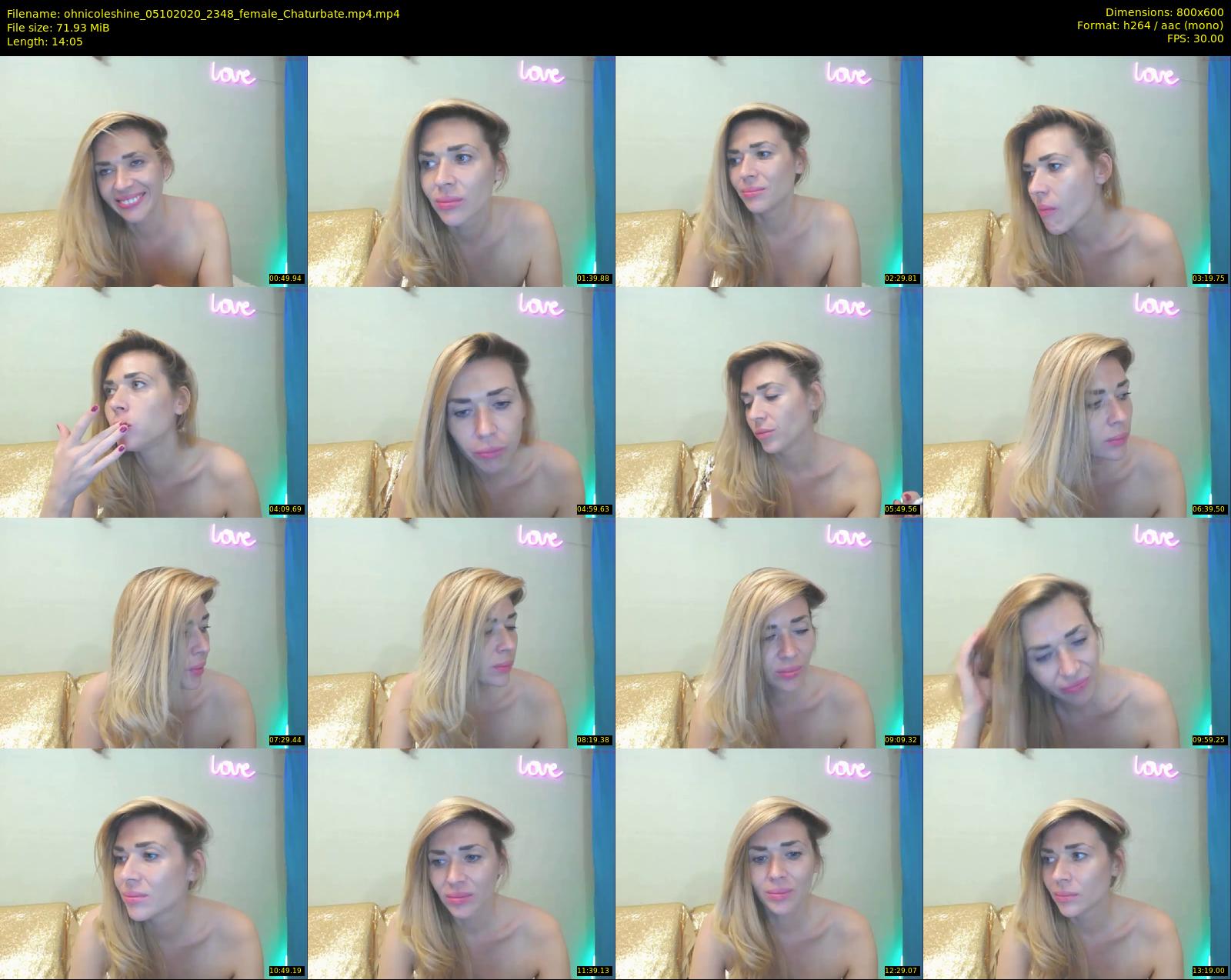 ohnicoleshine — 15 minute Chaturbate female cam show recording, 480p, Oct 5, 2020