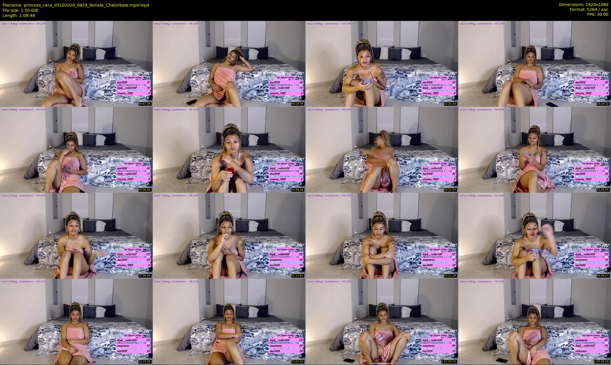 princess_cece — 70 minute Chaturbate female cam show recording, 1080p, Oct 5, 2020