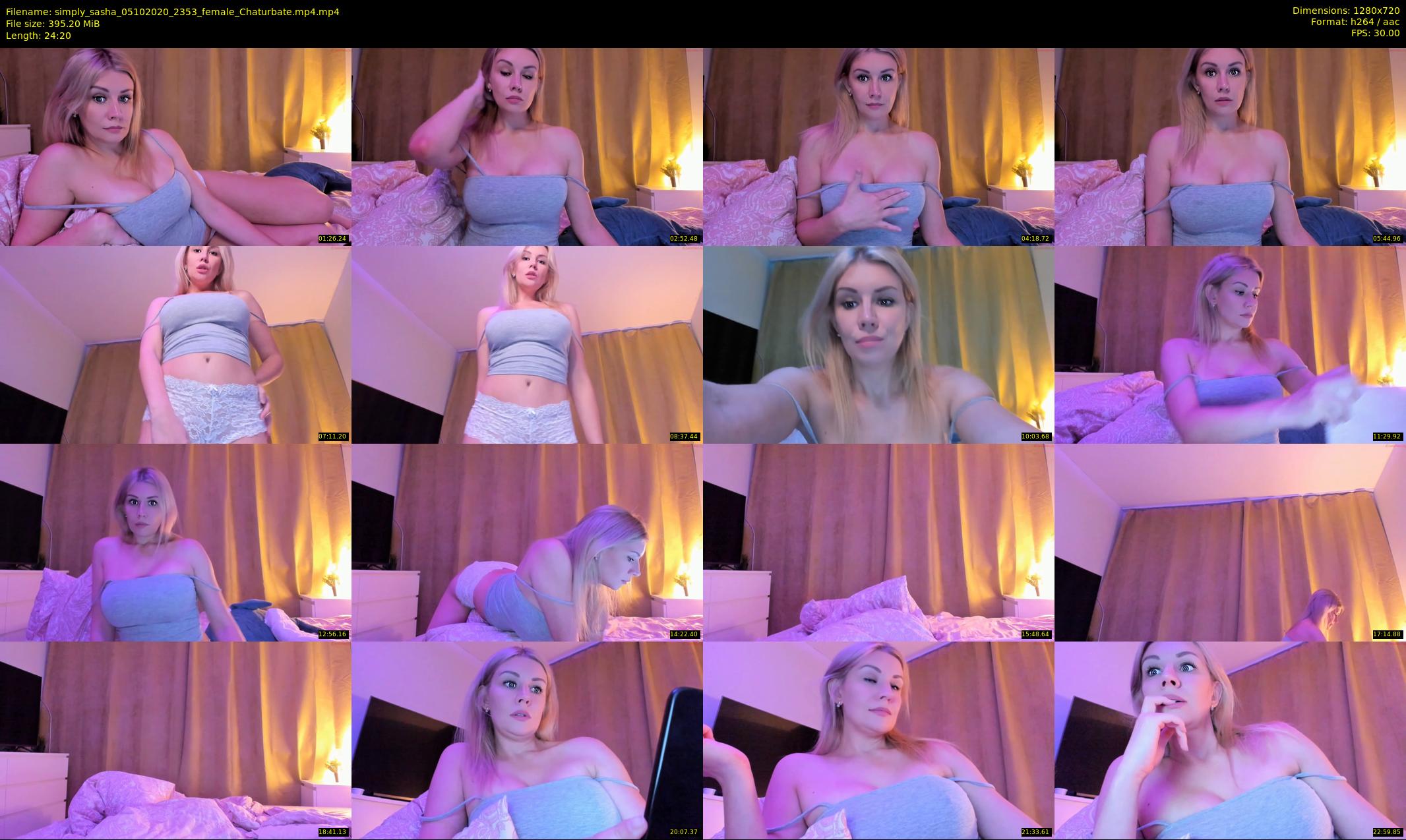 simply_sasha — 25 minute Chaturbate female cam show recording, 720p, Oct 5, 2020