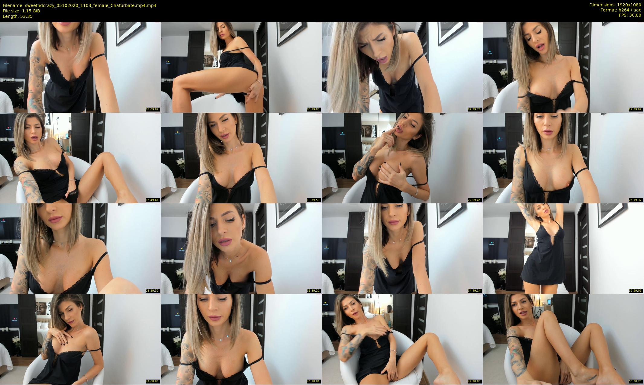 sweetndcrazy — 54 minute Chaturbate female cam show recording, 1080p, Oct 5, 2020