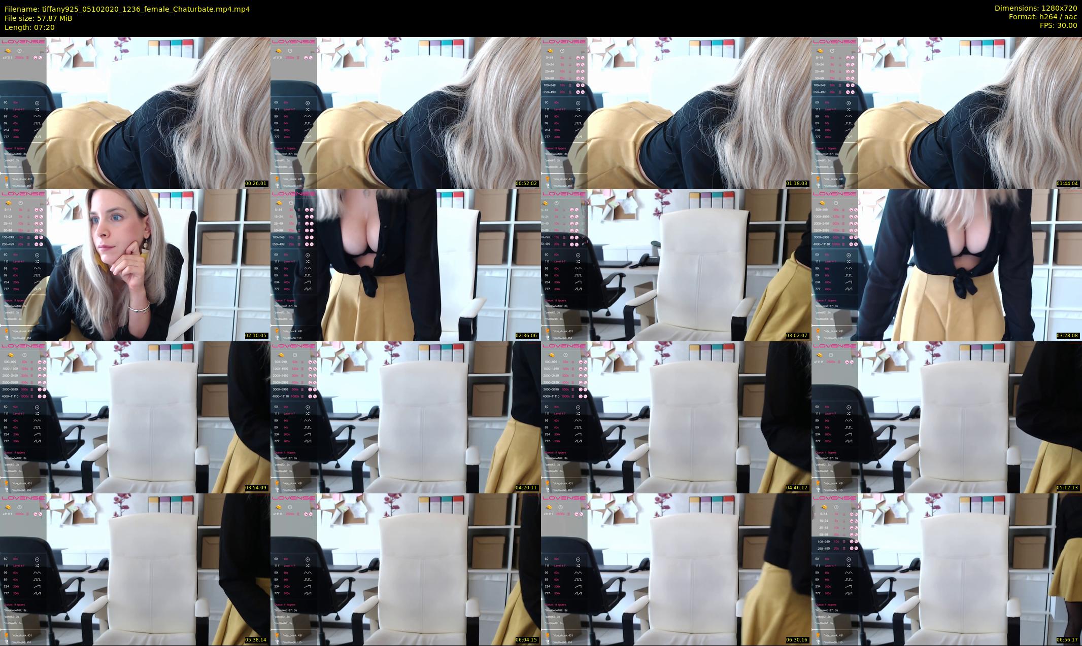 tiffany925 — 8 minute Chaturbate female cam show recording, 720p, Oct 5, 2020