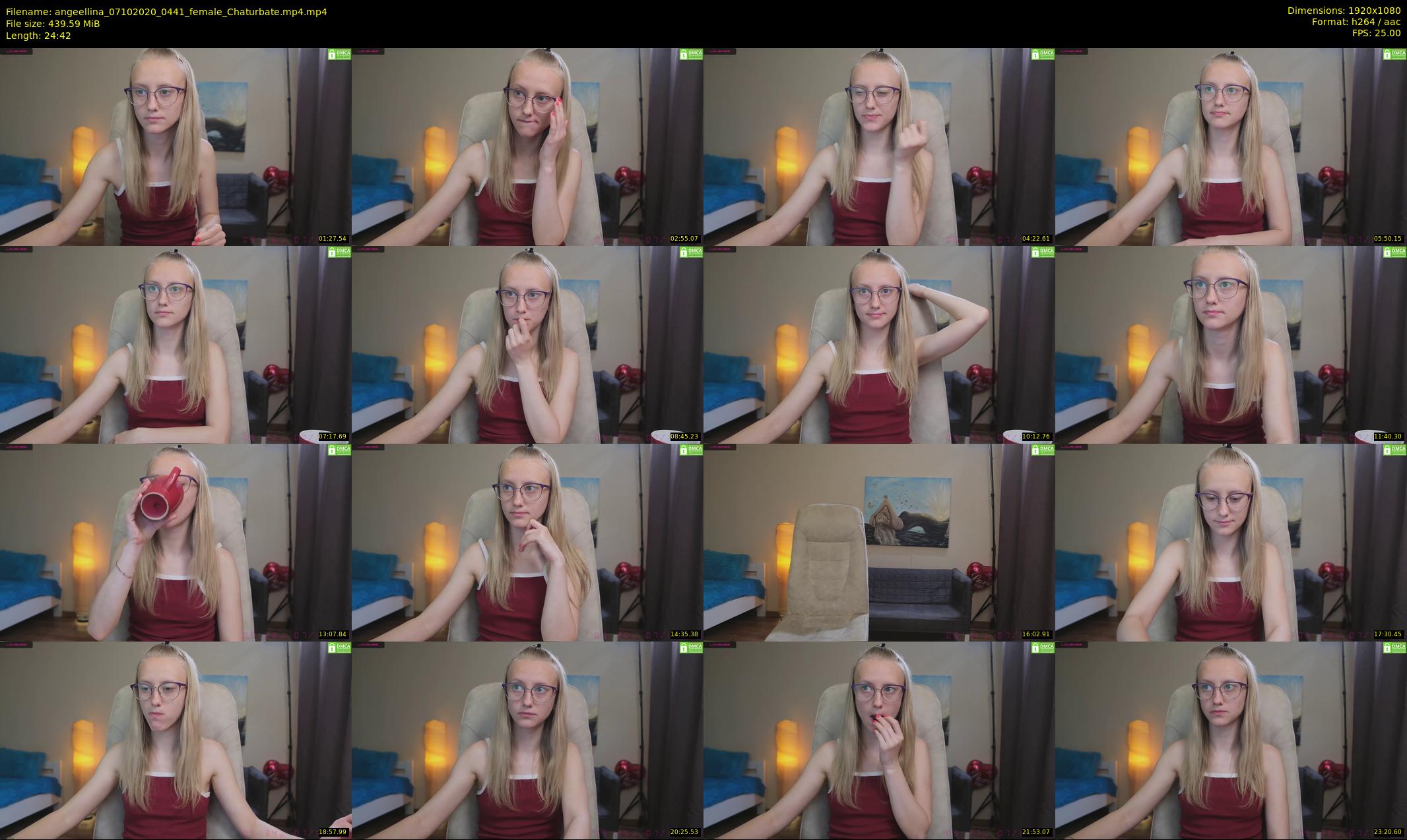 angeellina — 25 minute Chaturbate female cam show recording, 1080p, Oct 7, 2020