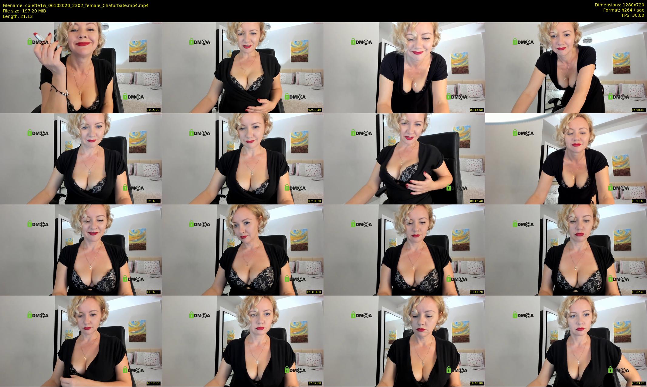 colette1w — 22 minute Chaturbate female cam show recording, 720p, Oct 6, 2020