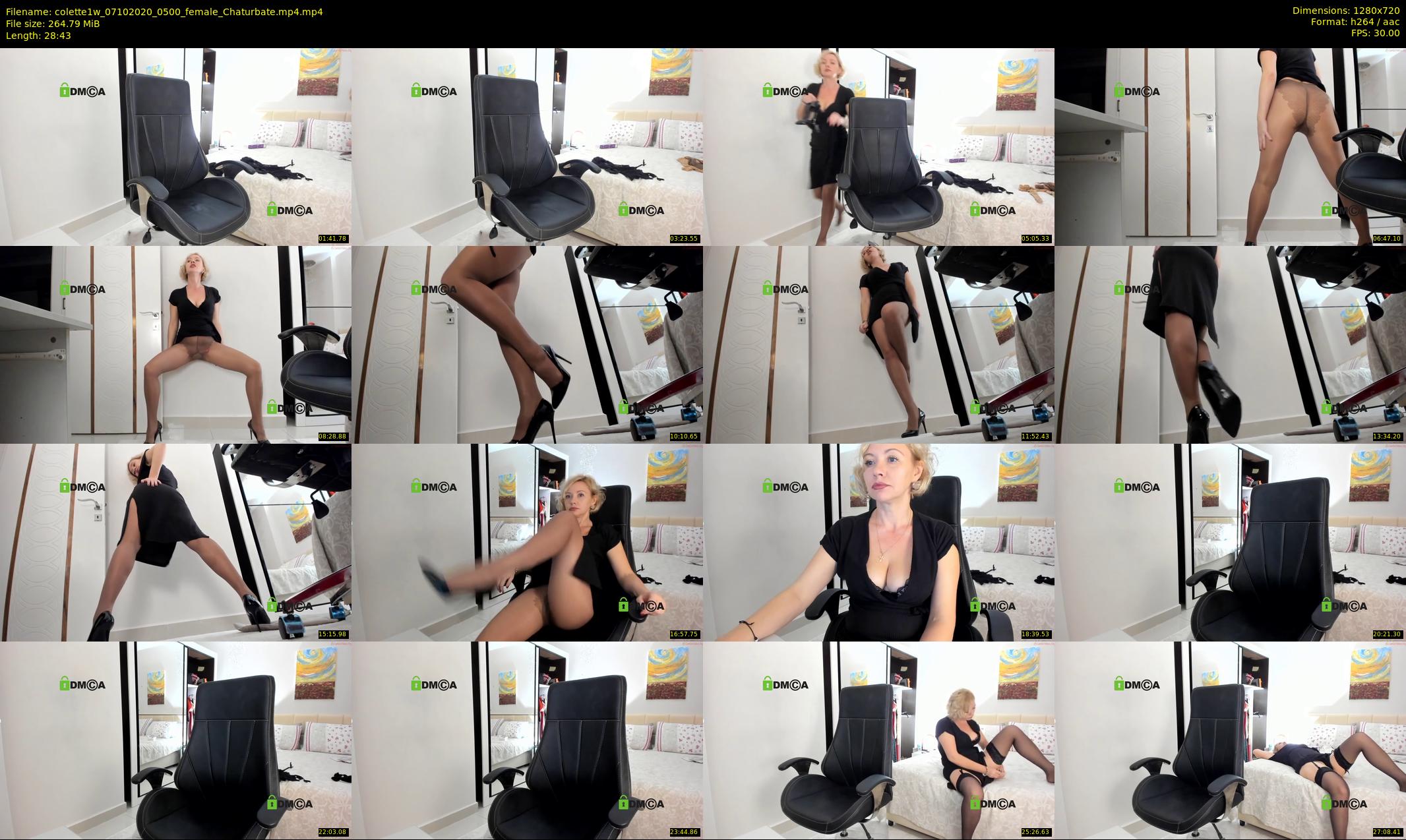 colette1w — 29 minute Chaturbate female cam show recording, 720p, Oct 7, 2020