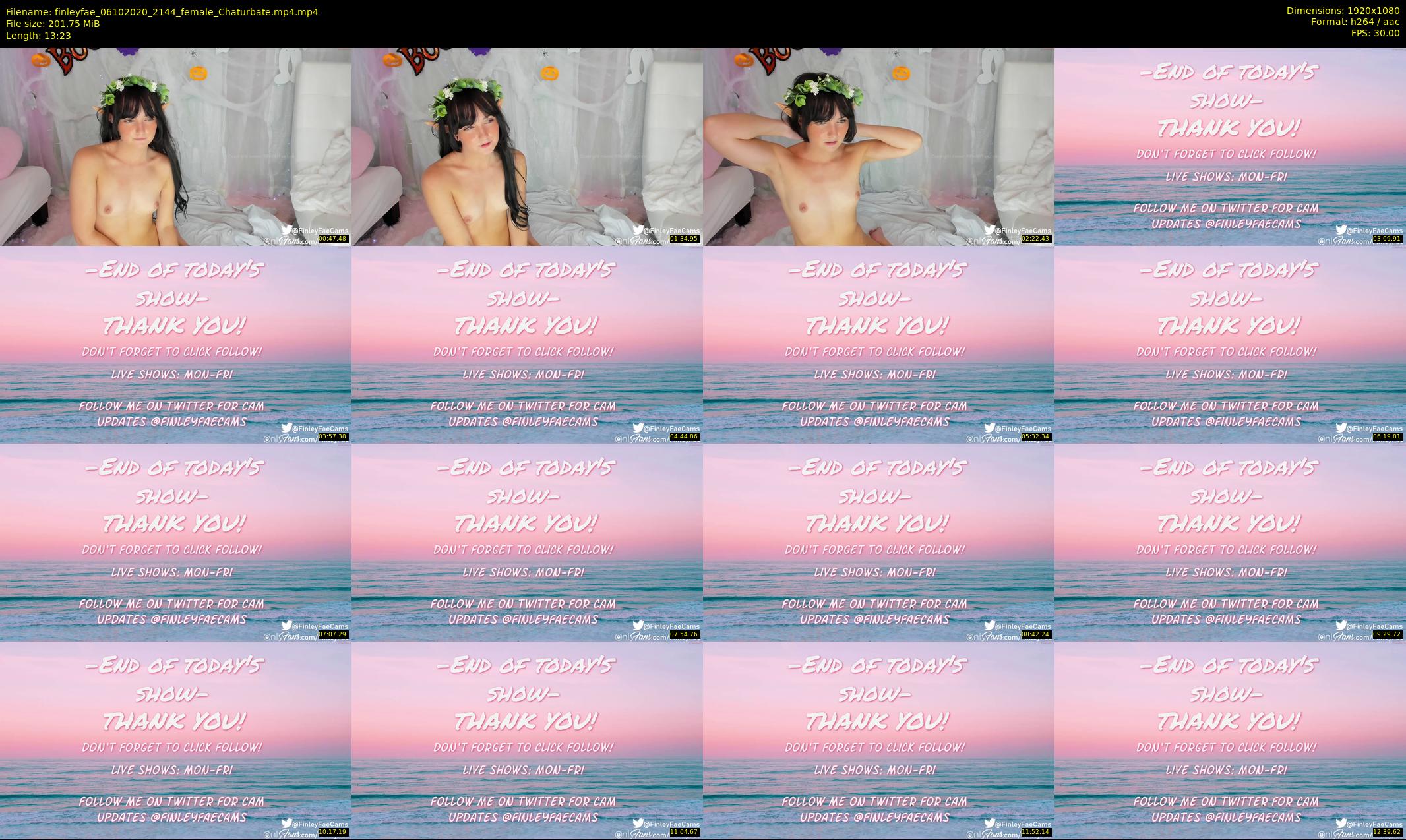 finleyfae — 14 minute Chaturbate female cam show recording, 1080p, Oct 6, 2020