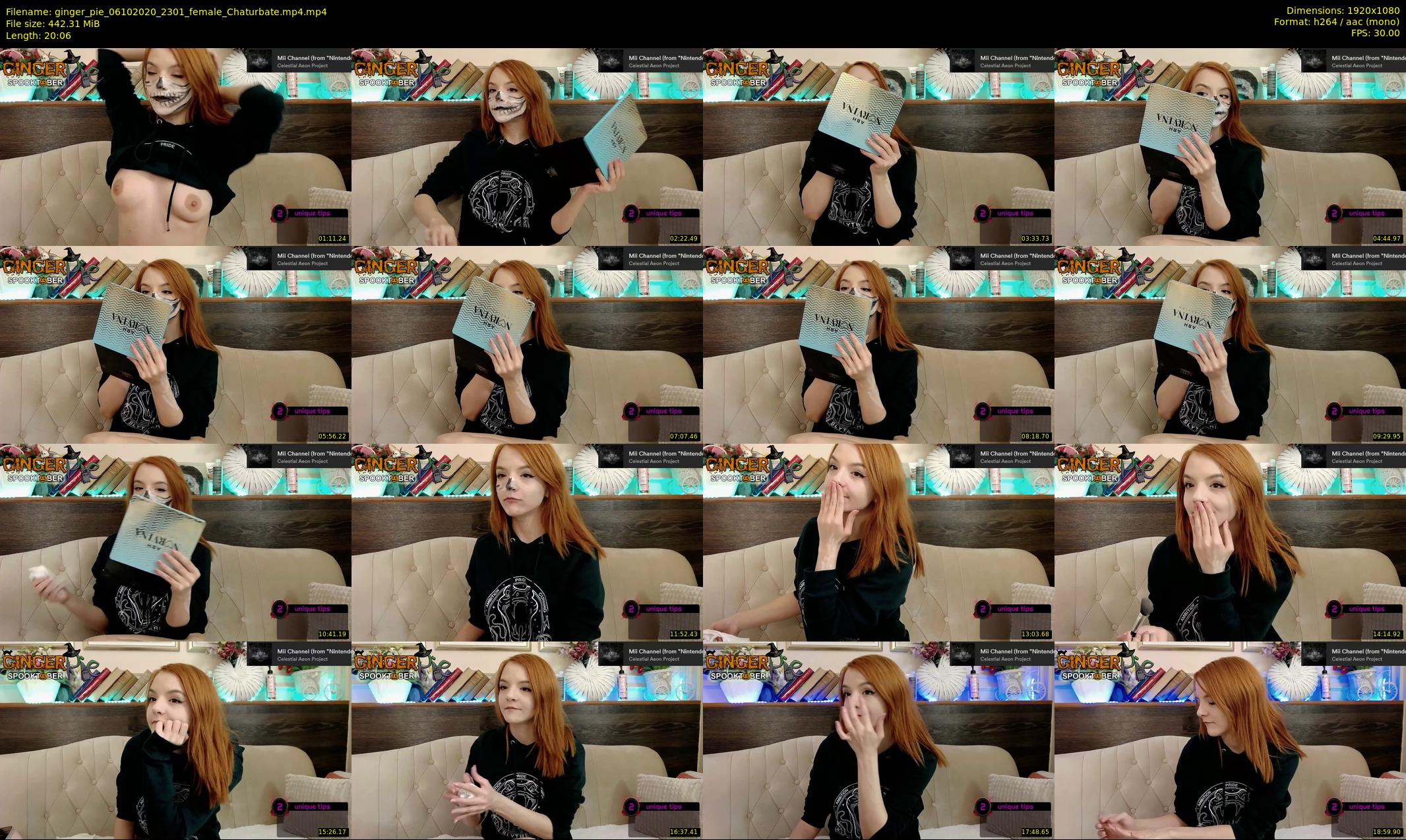 ginger_pie — 21 minute Chaturbate female cam show recording, 1080p, Oct 6, 2020