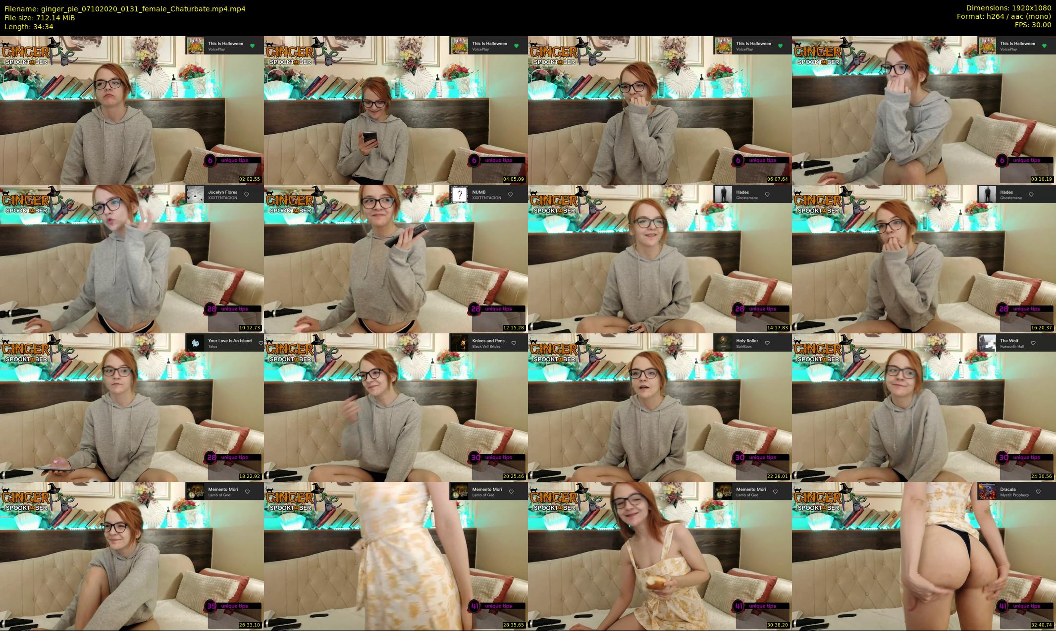 ginger_pie — 35 minute Chaturbate female cam show recording, 1080p, Oct 7, 2020