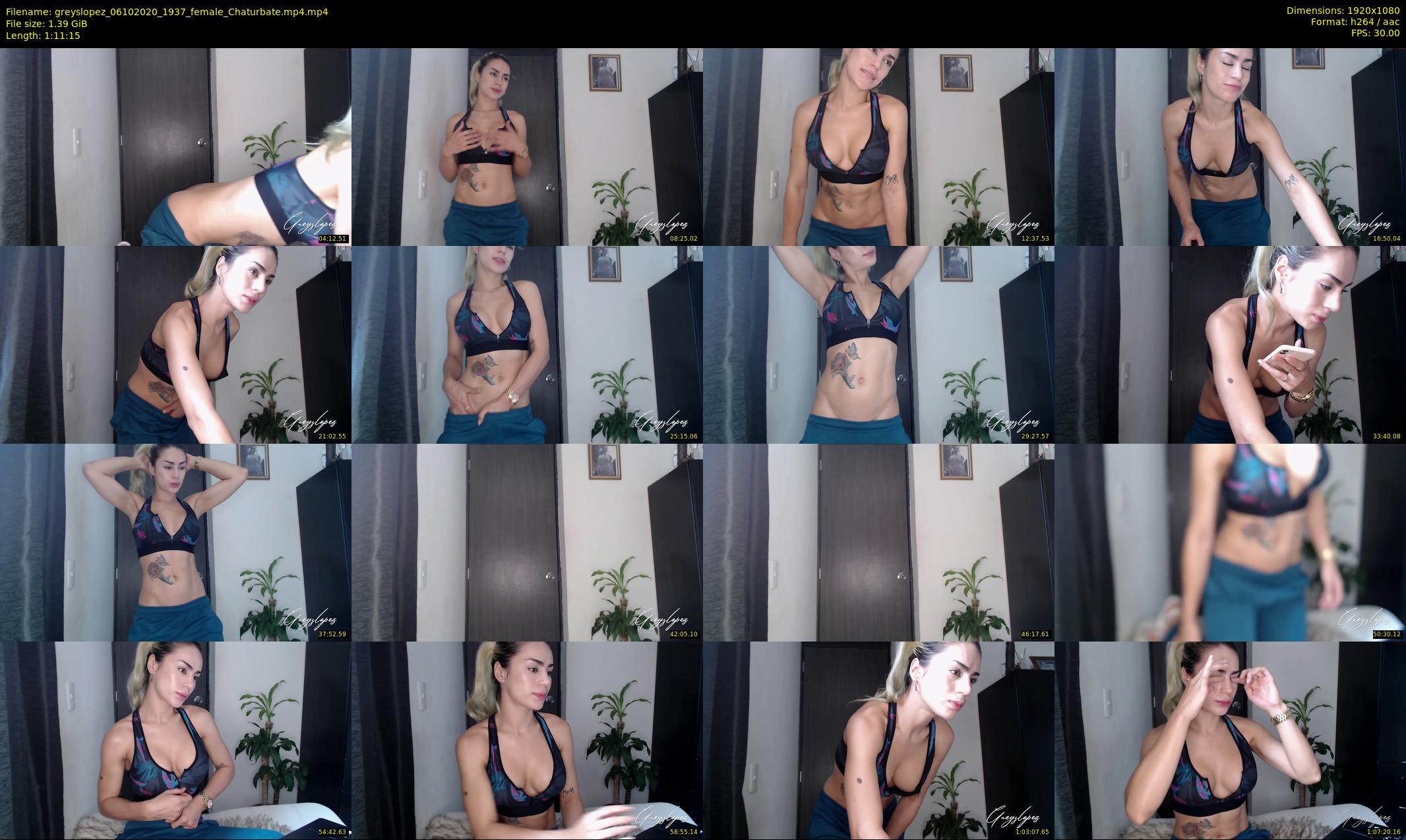 greyslopez — 72 minute Chaturbate female cam show recording, 1080p, Oct 6, 2020