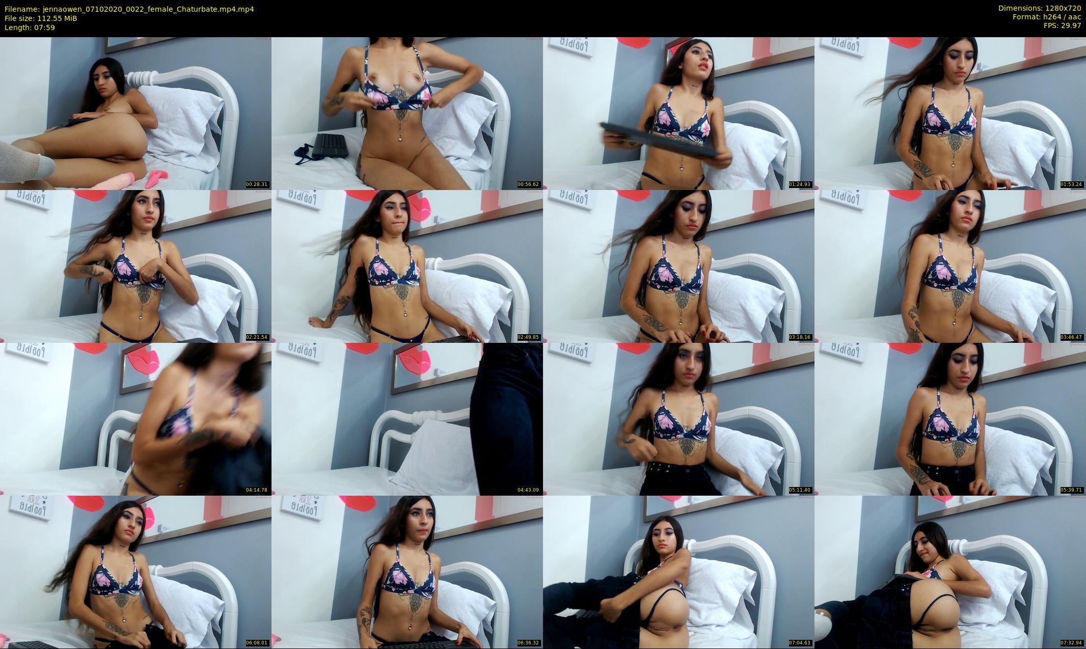 jennaowen — 8 minute Chaturbate female cam show recording, 720p, Oct 7, 2020