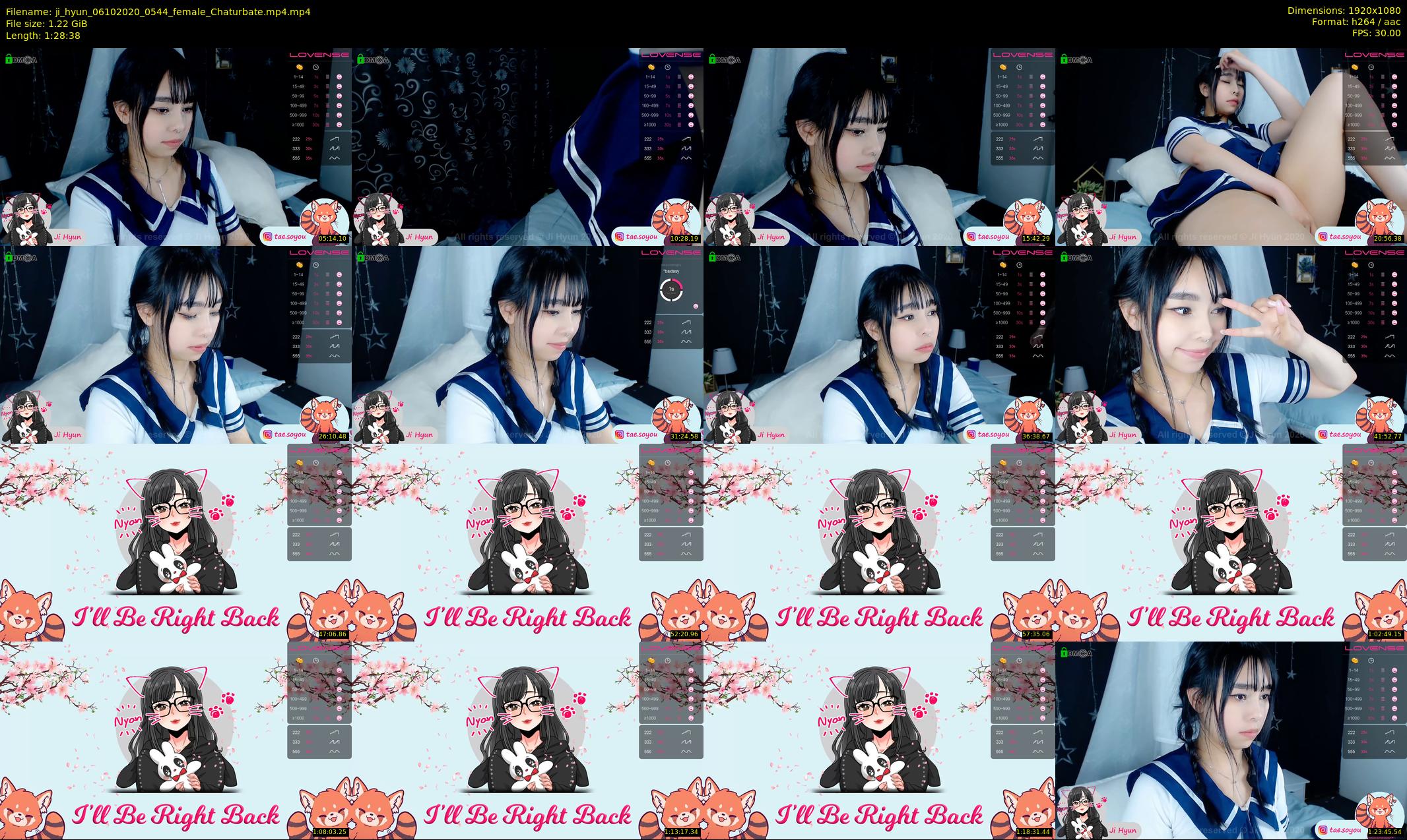 ji_hyun — 89 minute Chaturbate female cam show recording, 1080p, Oct 6, 2020