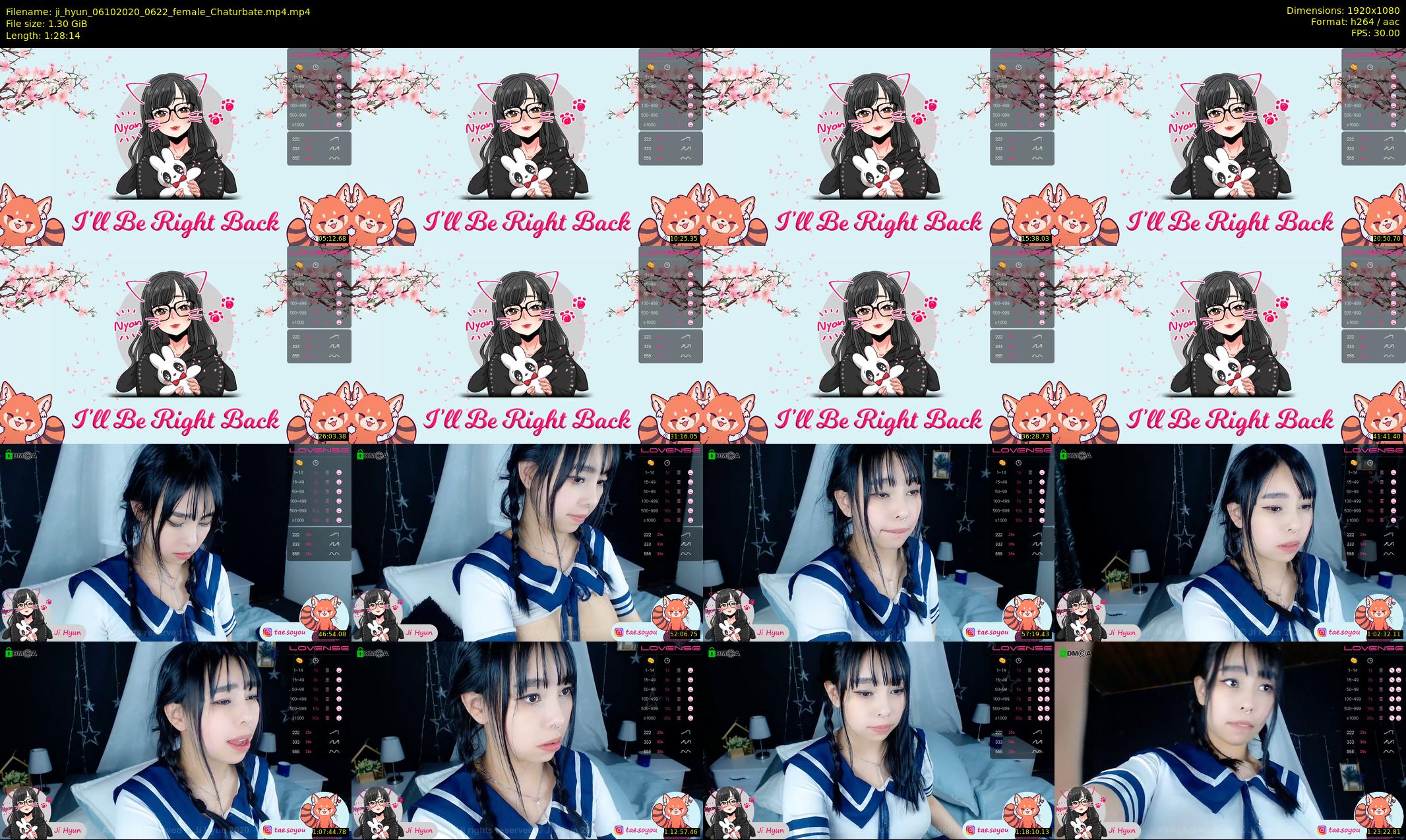 ji_hyun — 89 minute Chaturbate female cam show recording, 1080p, Oct 6, 2020