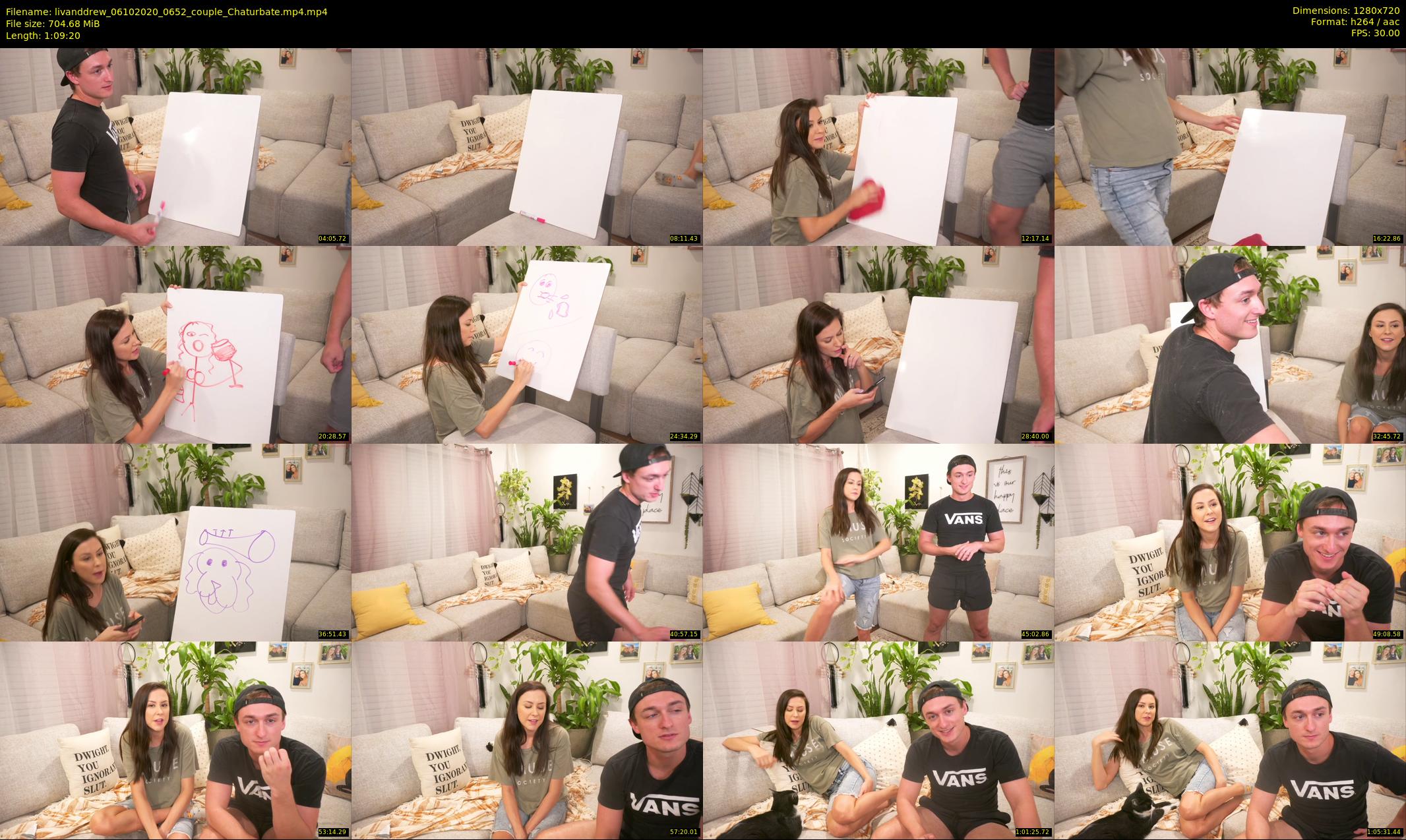 livanddrew — 70 minute Chaturbate couple cam show recording, 720p, Oct 6, 2020