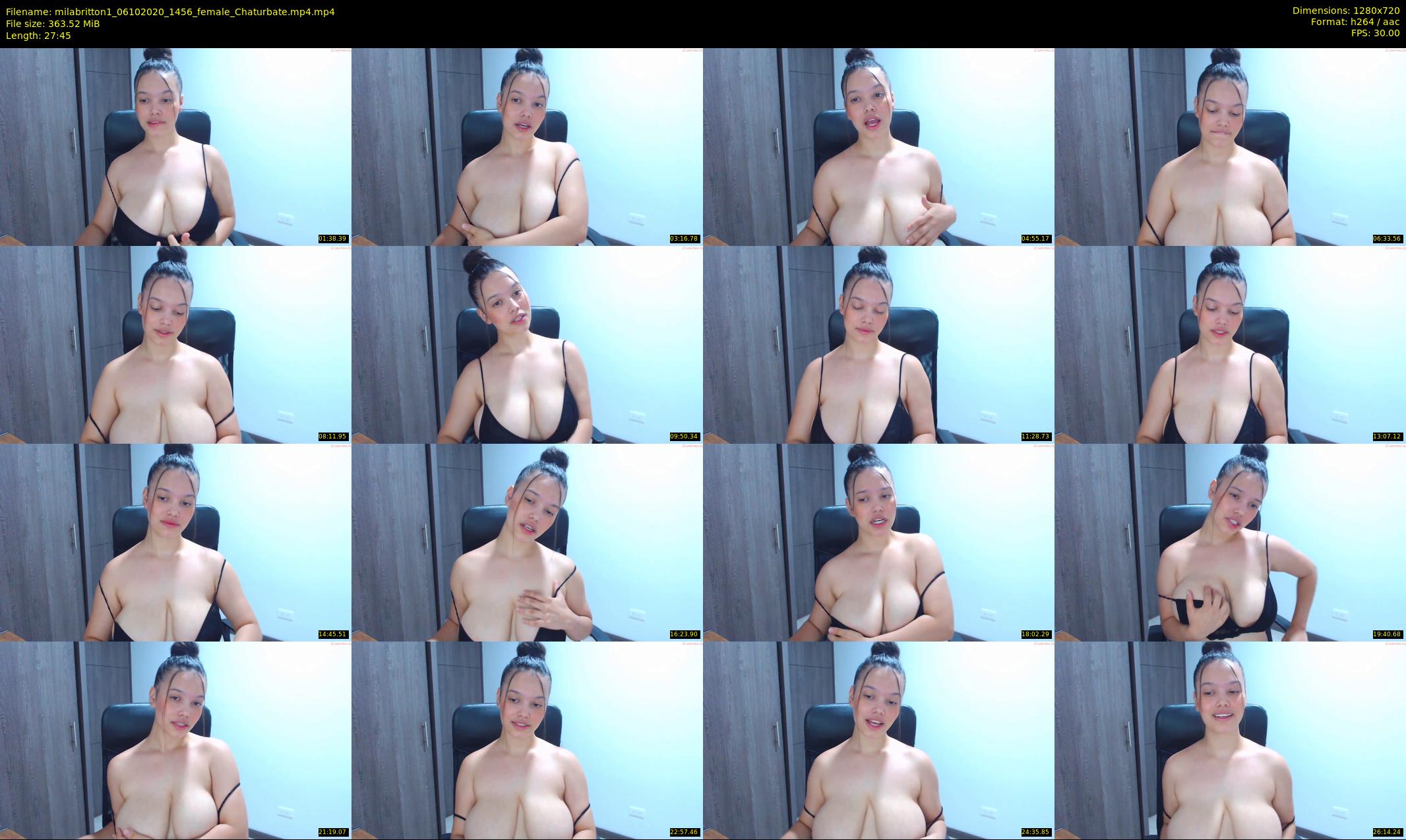 milabritton1 — 28 minute Chaturbate female cam show recording, 720p, Oct 6, 2020
