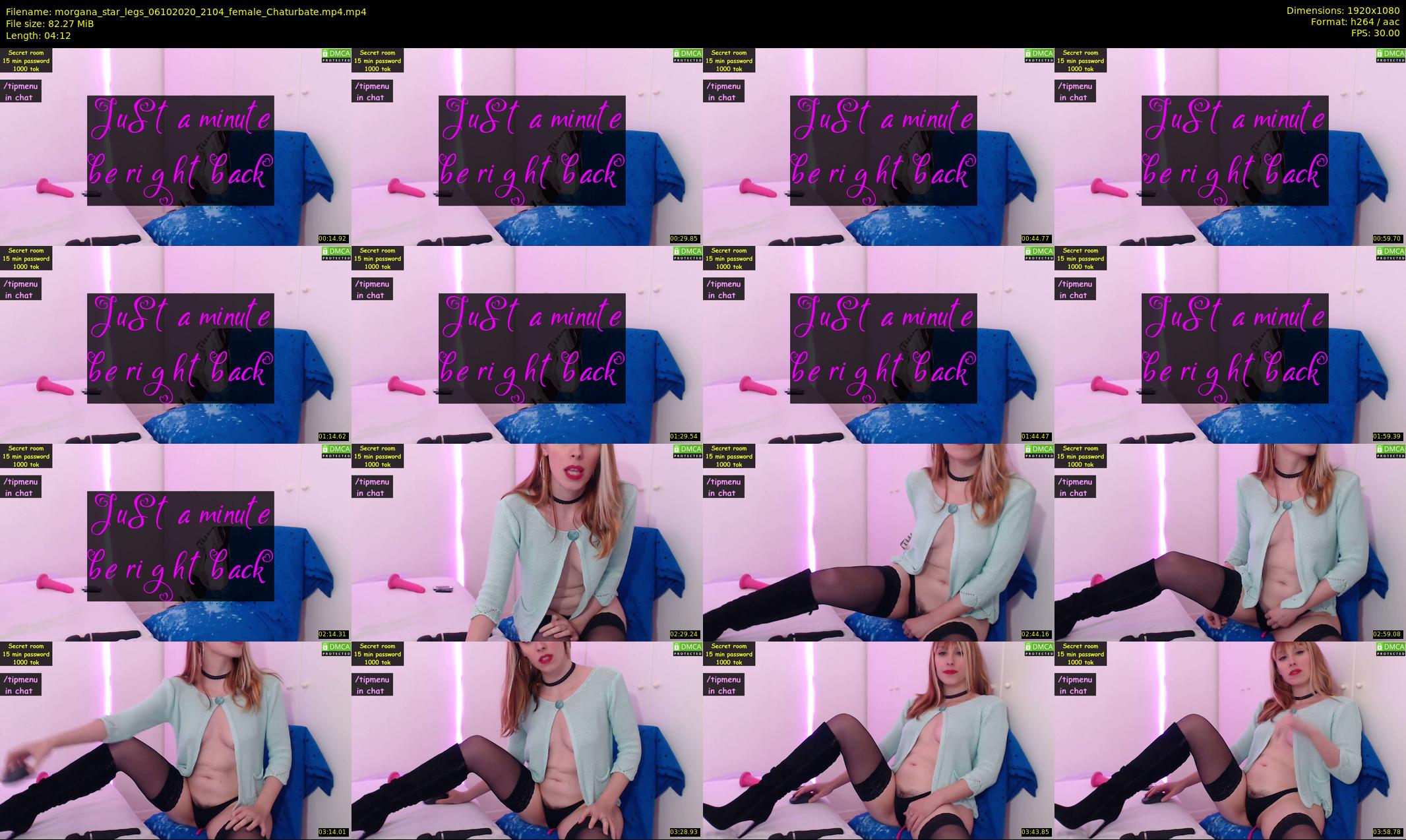 morgana_star_legs — 5 minute Chaturbate female cam show recording, 1080p, Oct 6, 2020