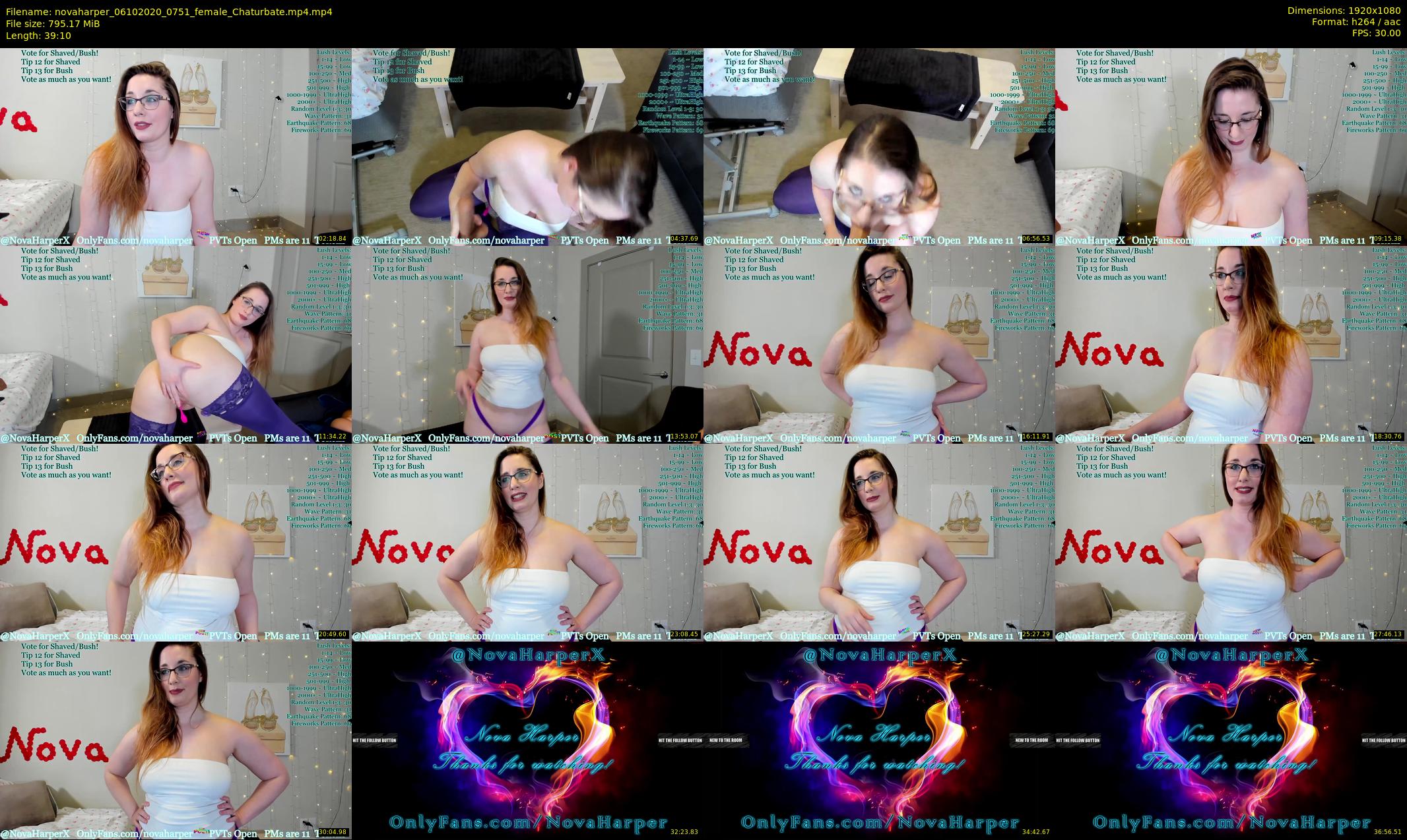 novaharper — 40 minute Chaturbate female cam show recording, 1080p, Oct 6, 2020