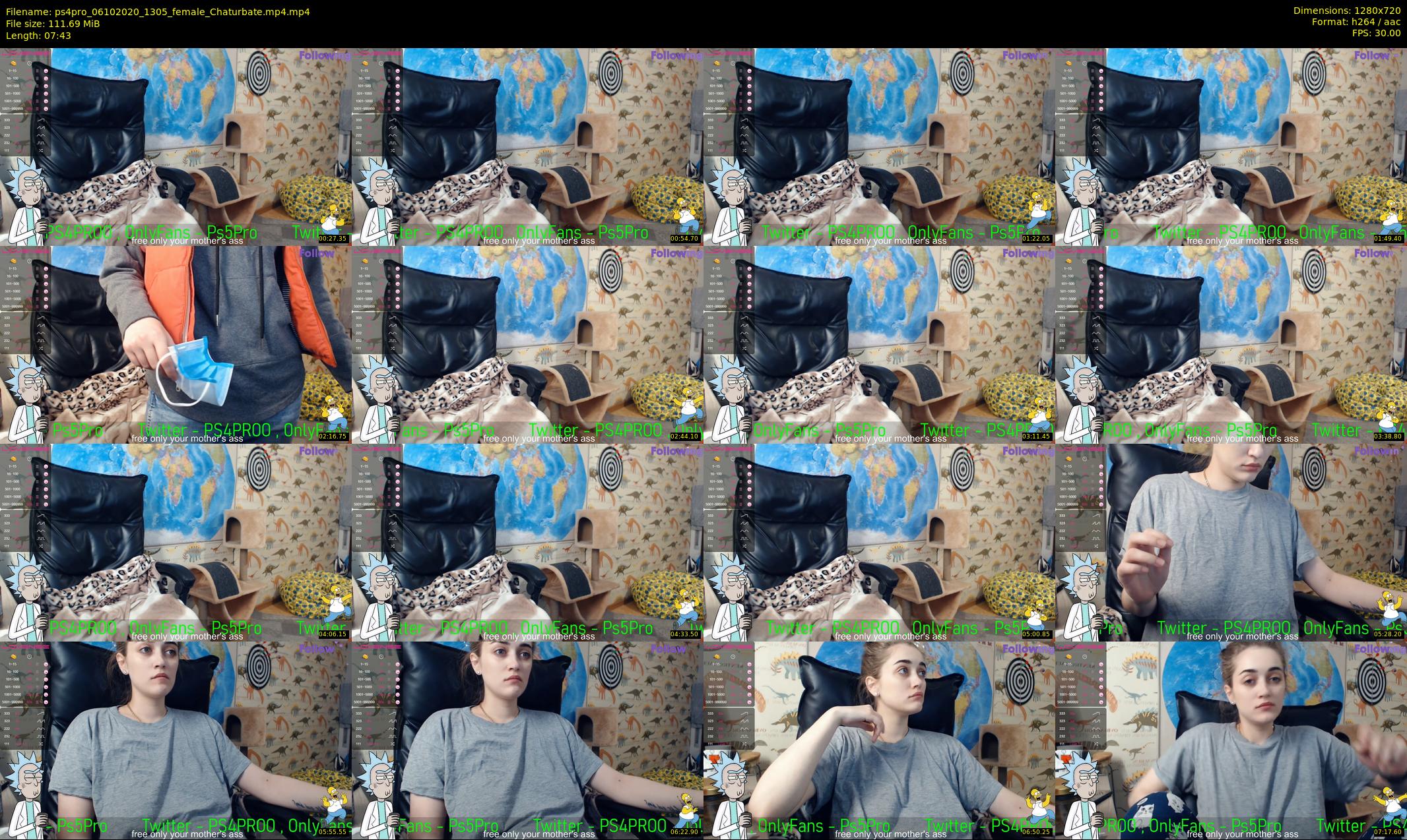 ps4pro — 8 minute Chaturbate female cam show recording, 720p, Oct 6, 2020