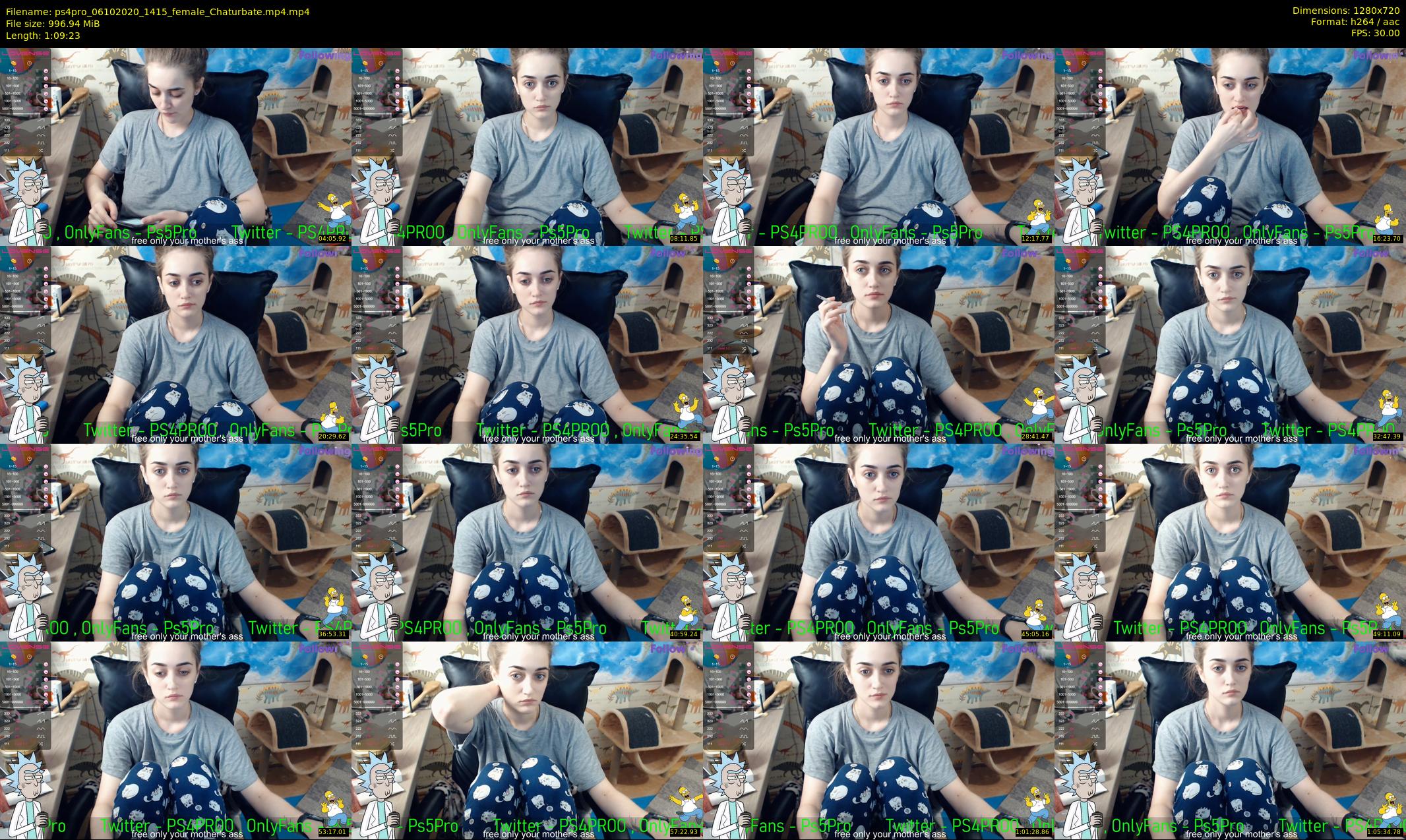 ps4pro — 70 minute Chaturbate female cam show recording, 720p, Oct 6, 2020