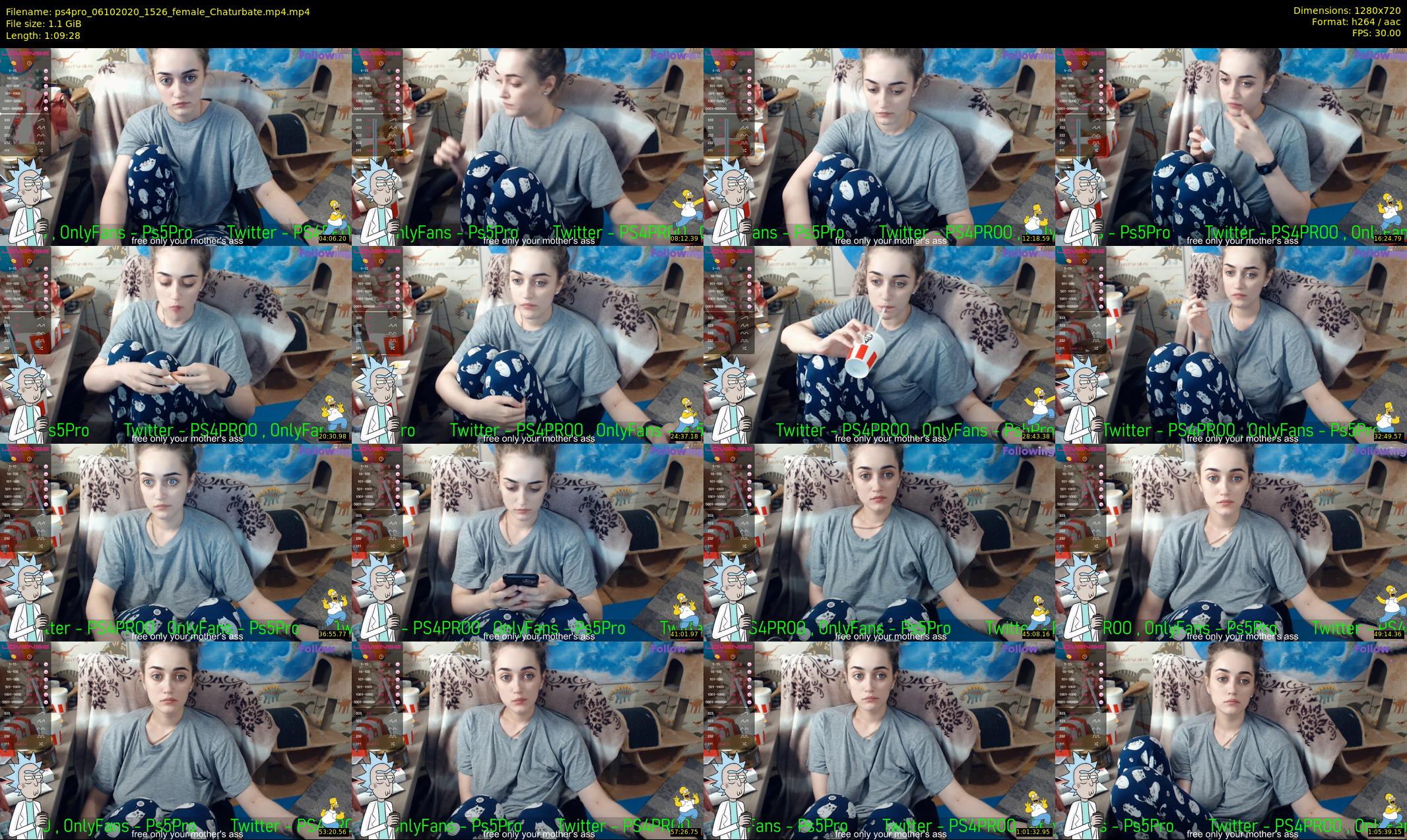 ps4pro — 70 minute Chaturbate female cam show recording, 720p, Oct 6, 2020