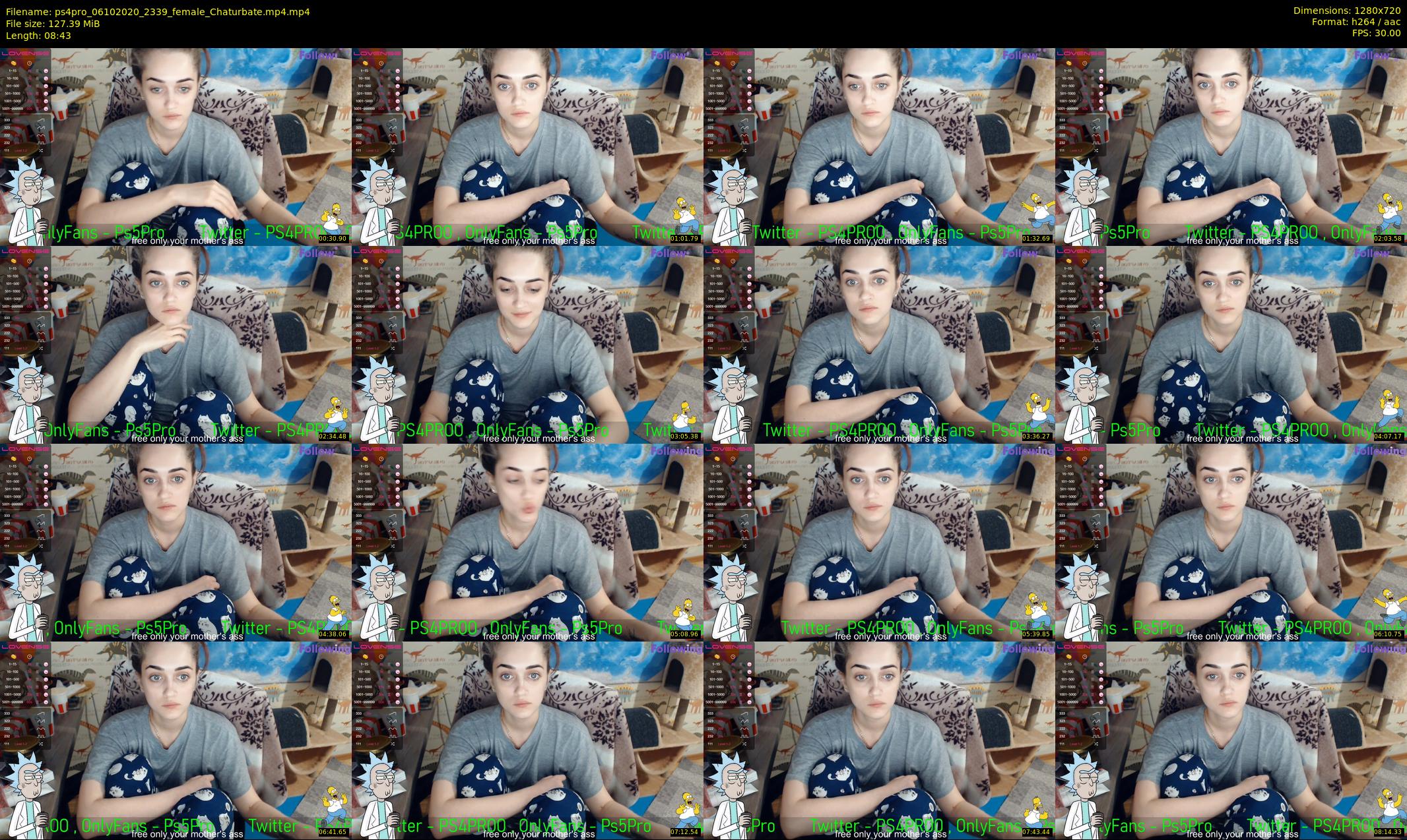 ps4pro — 9 minute Chaturbate female cam show recording, 720p, Oct 6, 2020