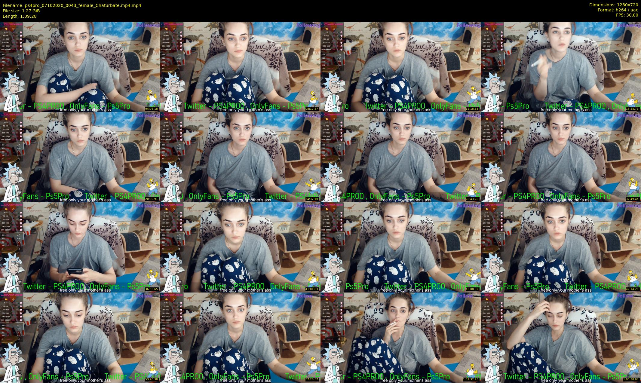 ps4pro — 70 minute Chaturbate female cam show recording, 720p, Oct 7, 2020